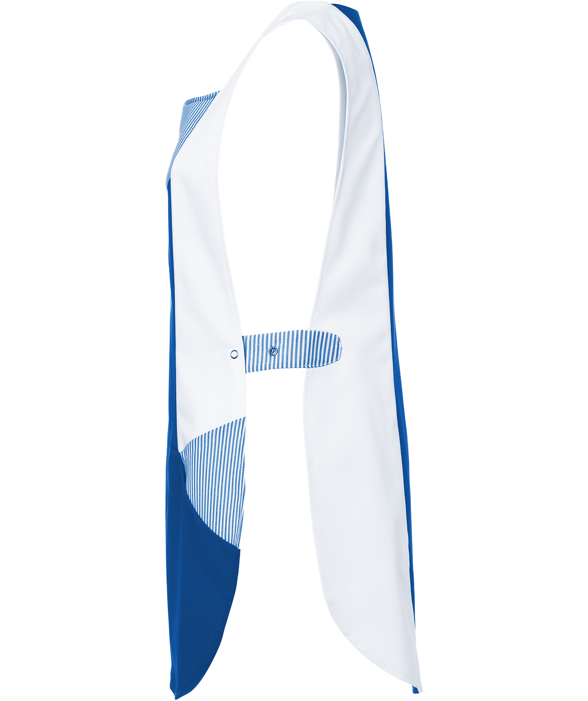 Karlowsky Laila women's sandwich apron, Blue/white, large image number 3