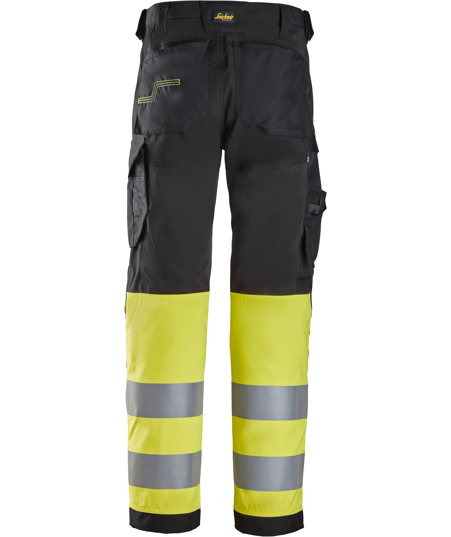 Snickers arbejdsbukser 6339, Hi-Vis Sort/Gul, large image number 1