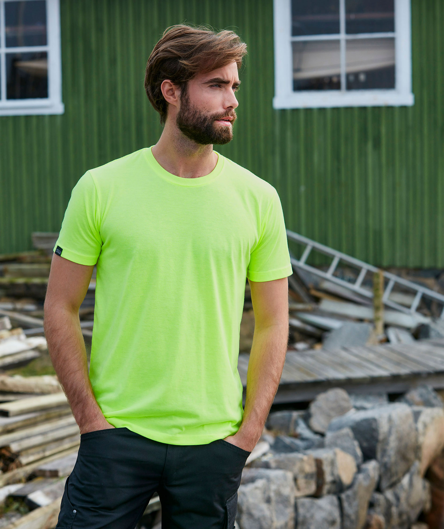 South West Vegas T-shirt, Fluorescent Yellow