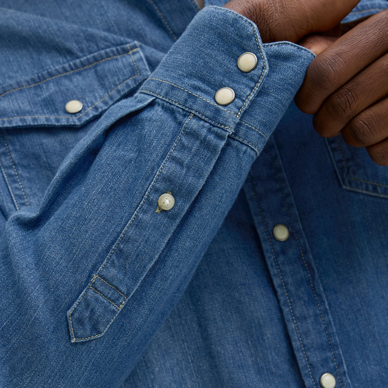 Jack & Jones JJESHERIDAN Slim fit Hemd, Medium Denim Blue, large image number 5