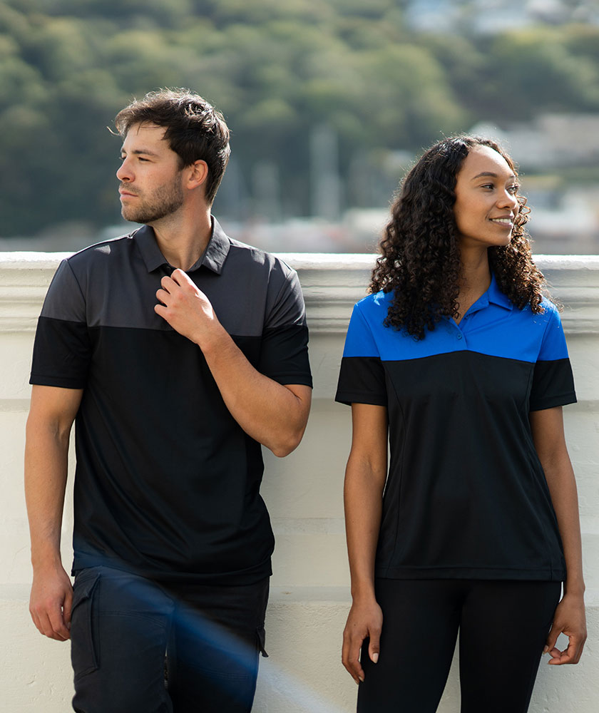 Stormtech Monterey Two-tone polo T-shirt, Sort/Gr&aring;, large image number 2