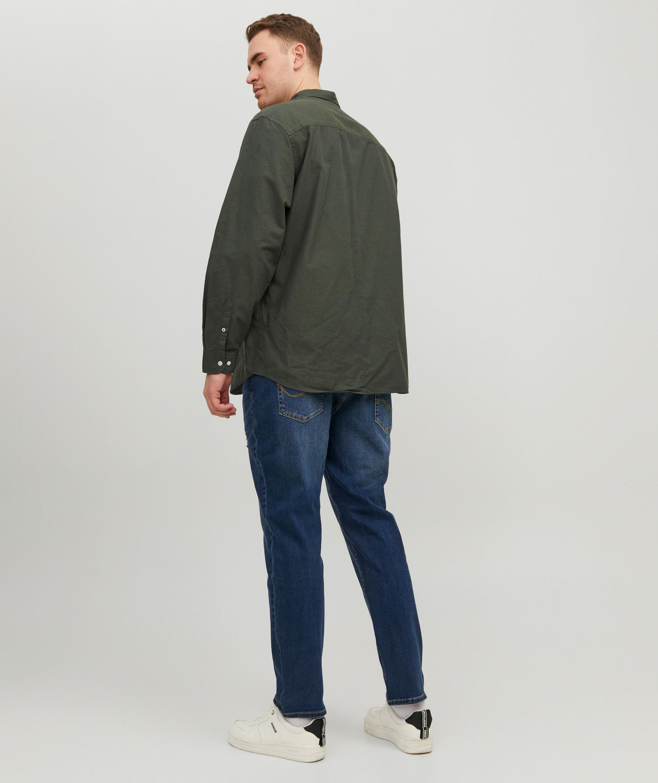 Jack & Jones Plus JJEOXFORD shirt, Forest Night, large image number 2