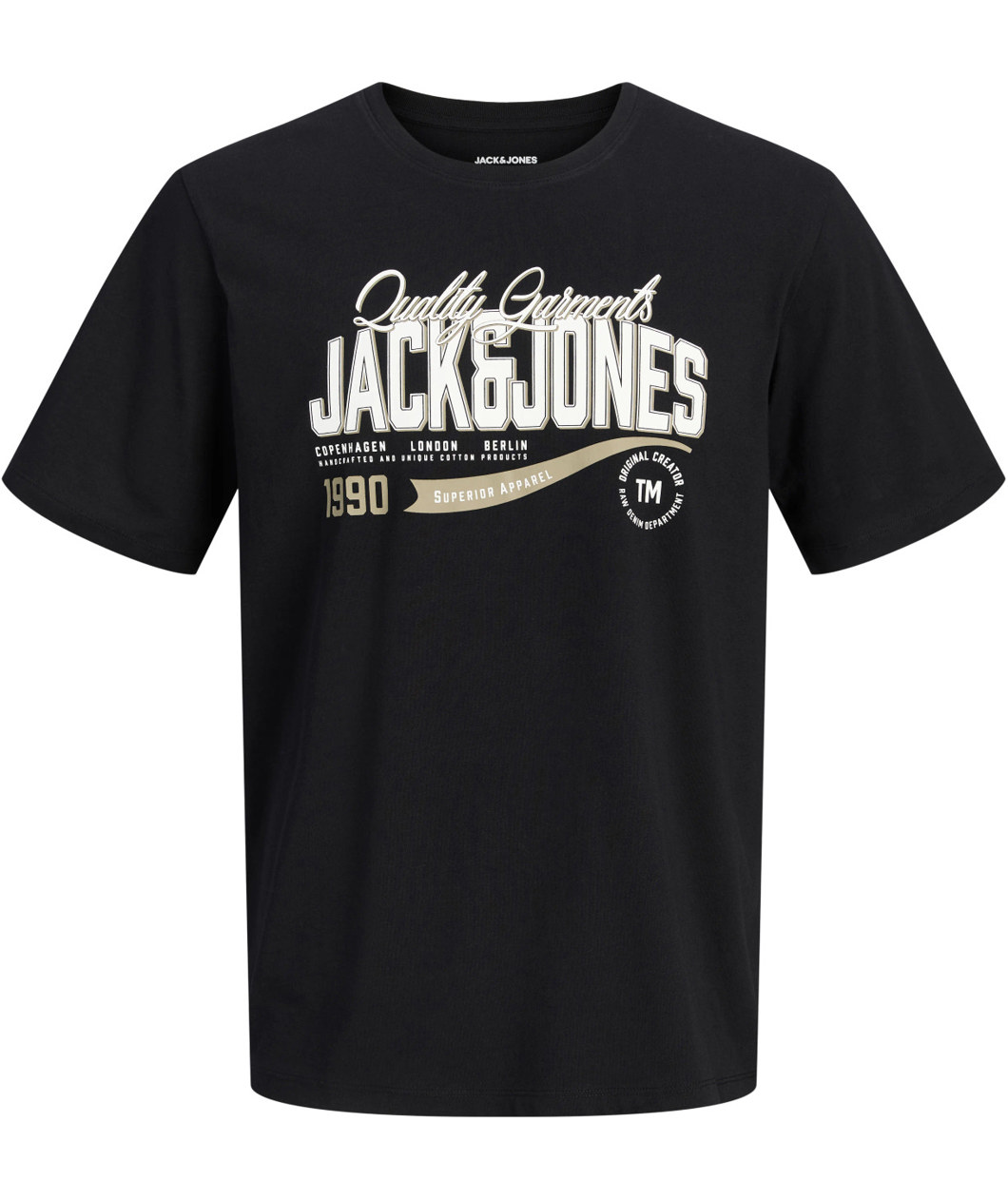 Jack & Jones JJELOGO T-skjorte, Svart, Svart, swatch