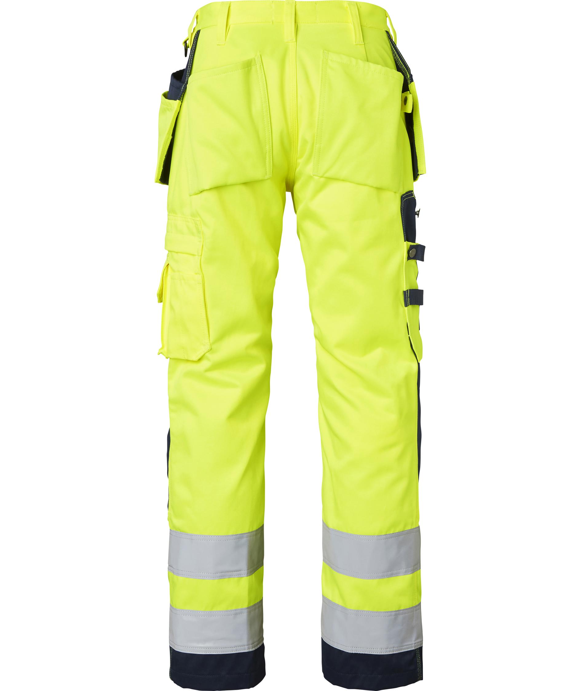 Top Swede h&aring;ndv&aelig;rkerbukser 2516, Hi-vis Gul/Sort