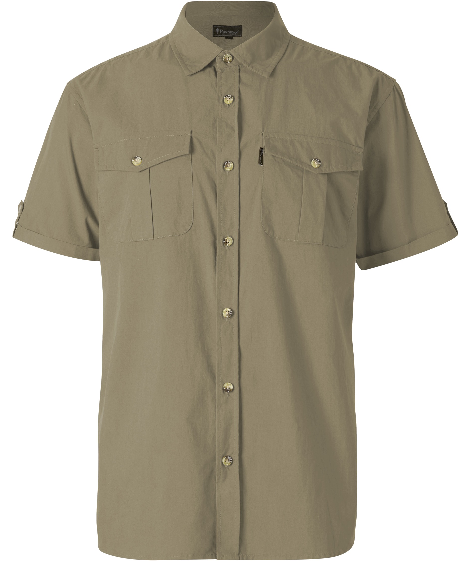 Pinewood Safari kort&aelig;rmet skjorte, Sandstone