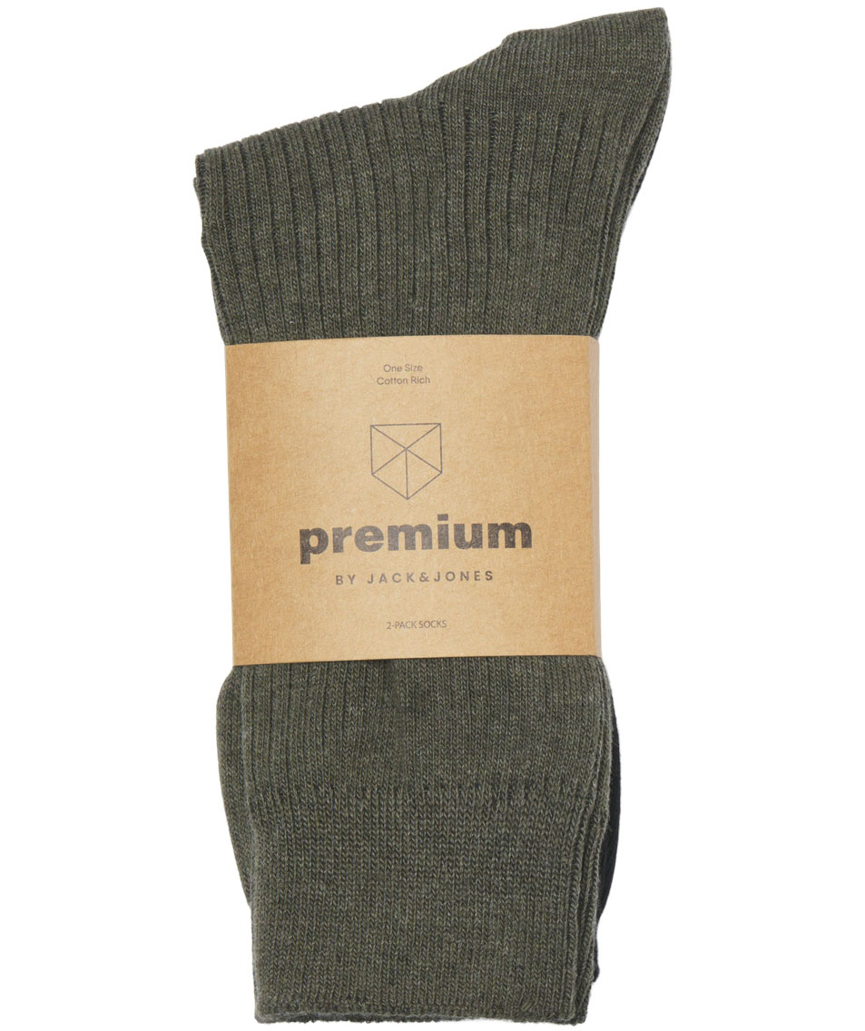 Jack & Jones JACPREMIUM 2-pak str&oslash;mper, Black/Olive Night Melange, Black/Olive Night Melange, large image number 3