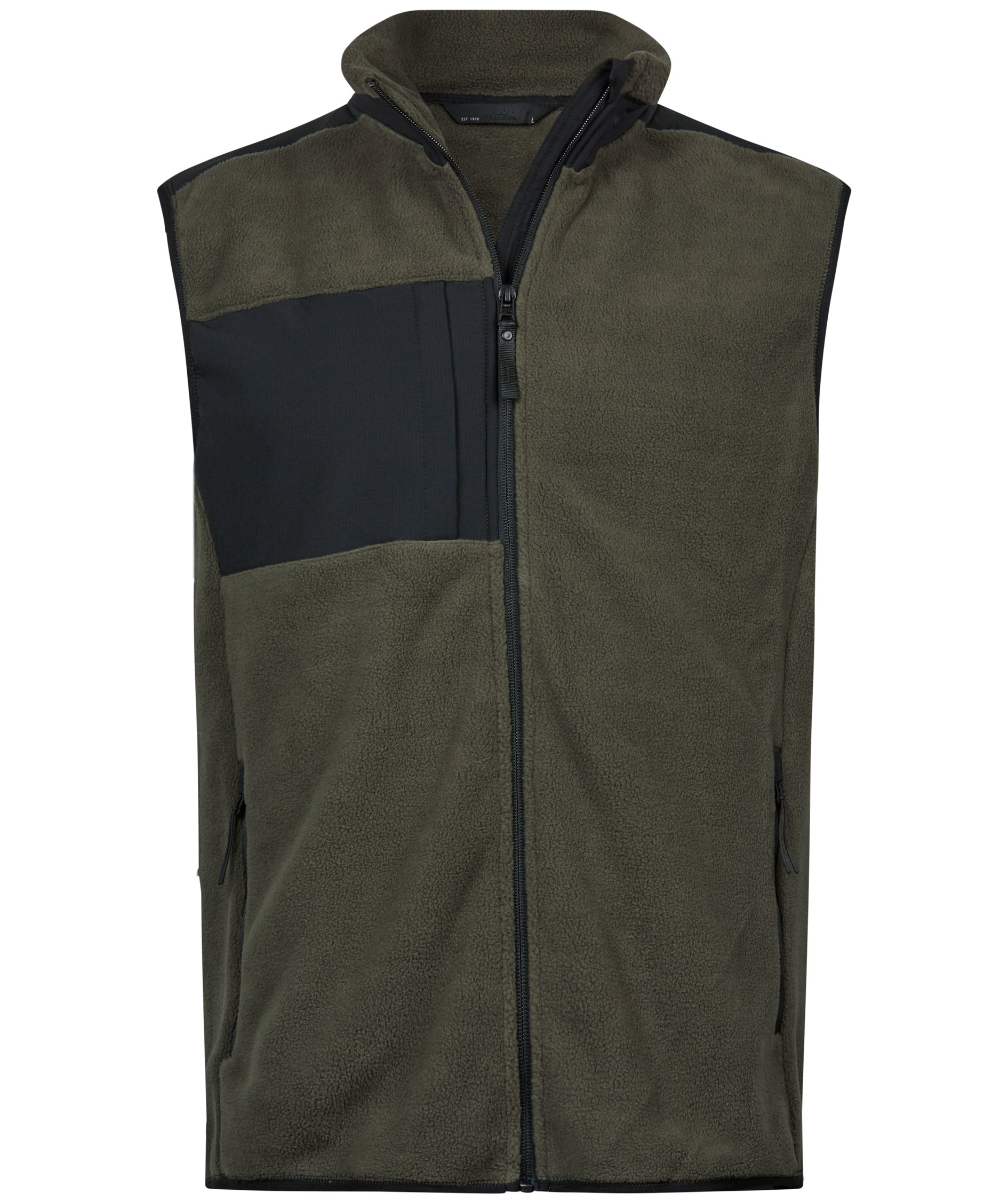 Tee Jays mountain fleece v&auml;s, Deep Green/Black