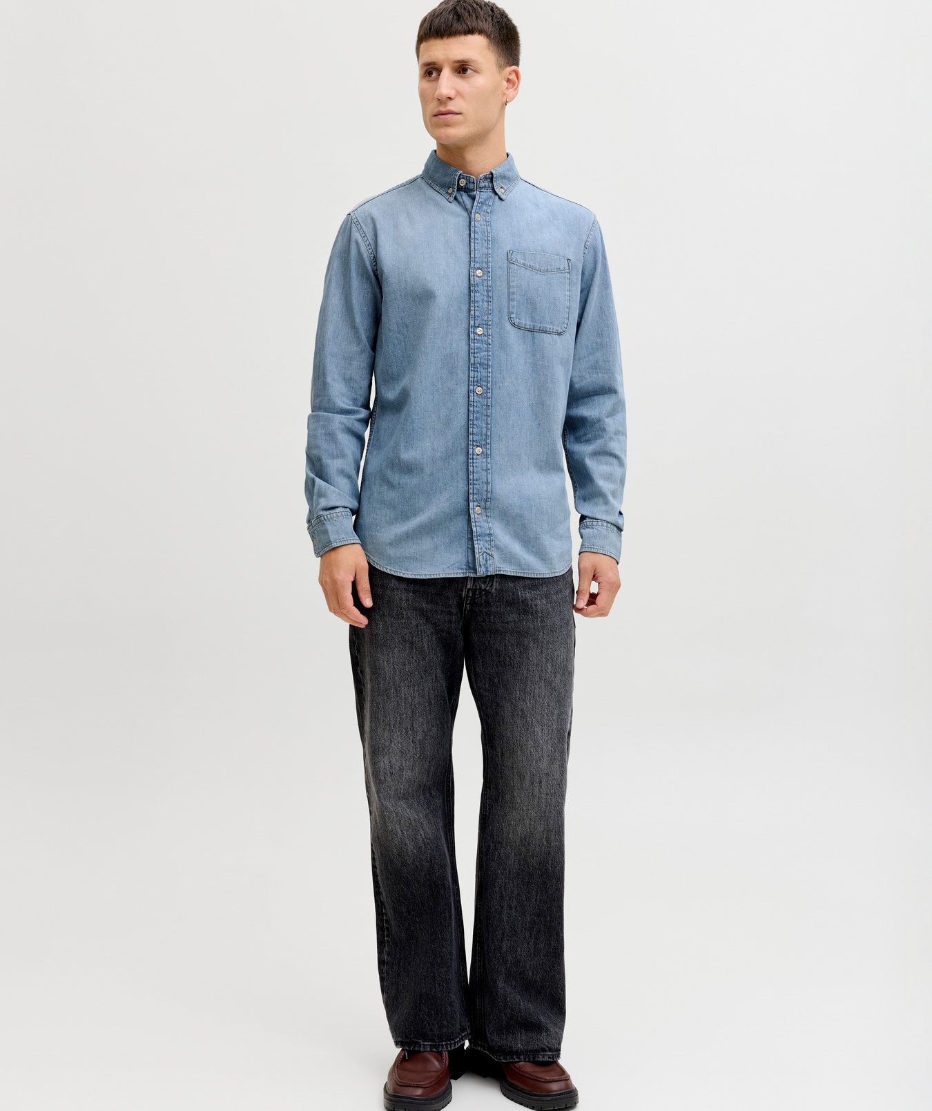 Jack & Jones JJEBROOK JJOXFORD AKM 990 skjorte, Light Blue Denim, large image number 6
