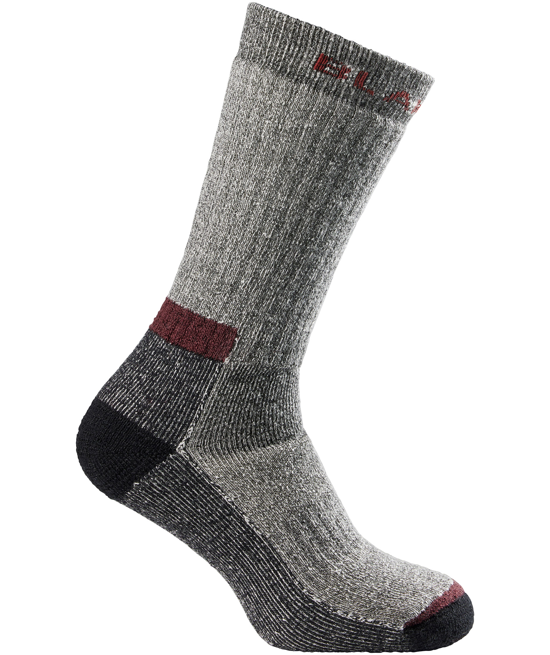 Bl&aring;kl&auml;der stark ullsockar, Svart melange