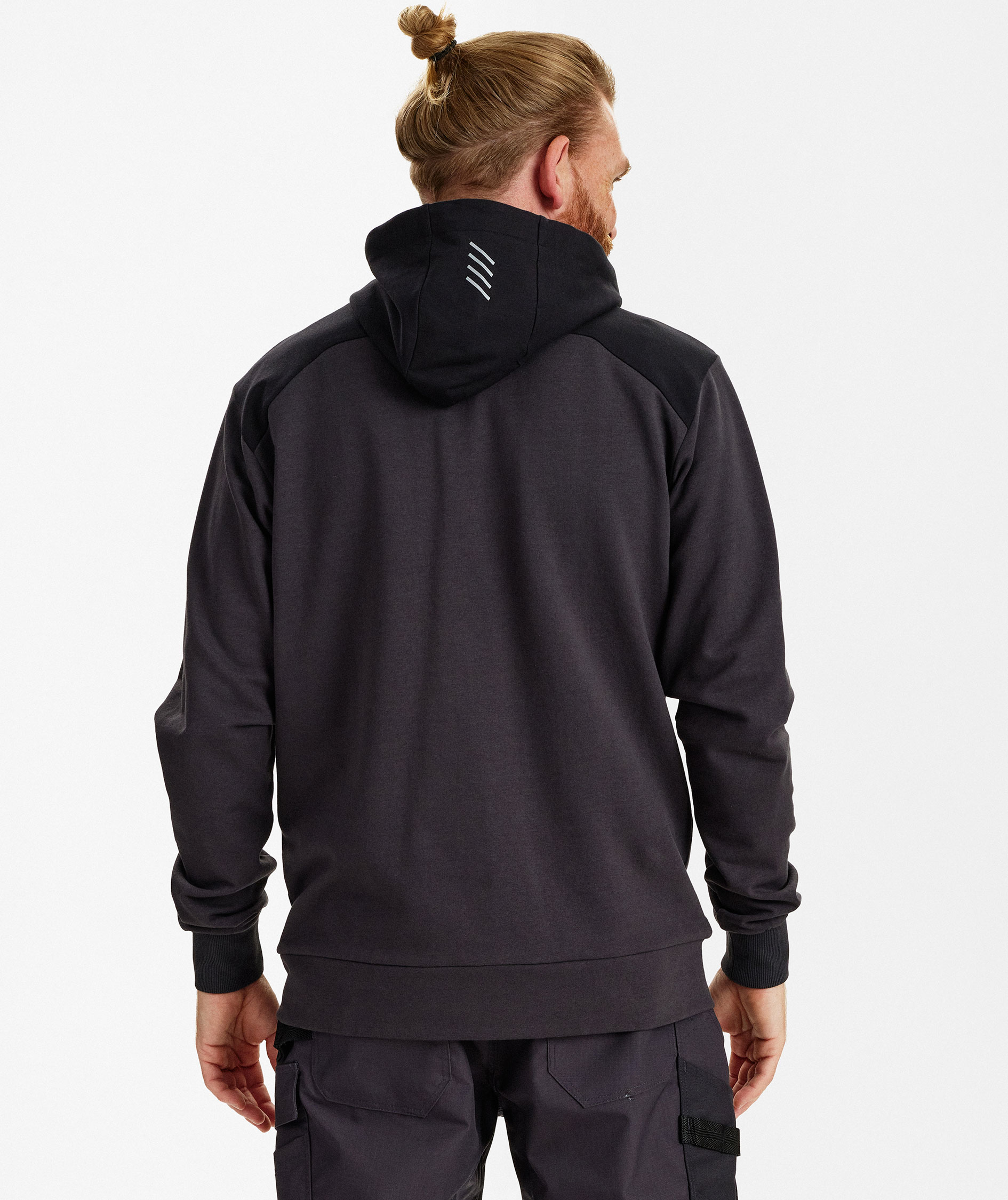 Engel Entire hoodie med dragkedja, Anthracite Grey/Black, large image number 4