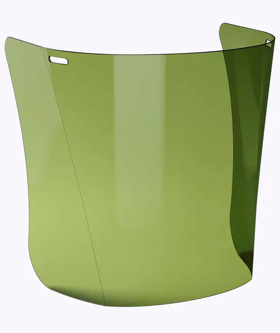 Hellberg Safe visir med toning i polykarbonat, Gr&oslash;n