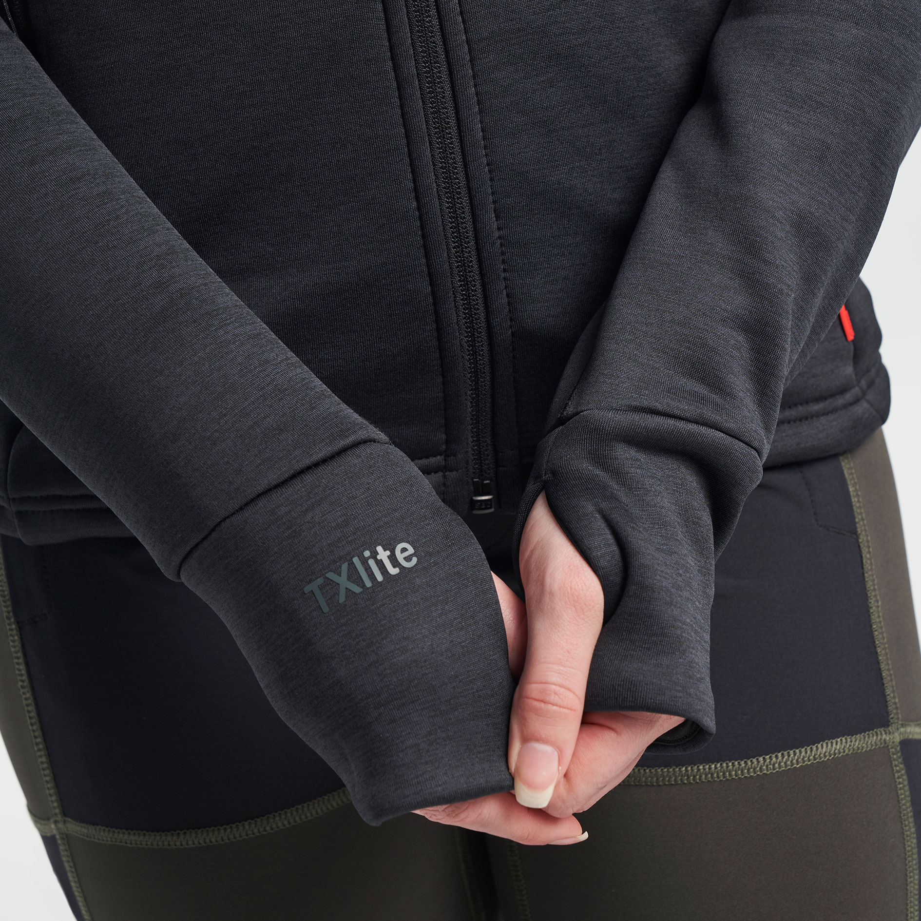 Tenson TXlite dame hettegenser med glidel&aring;s, Black, large image number 6