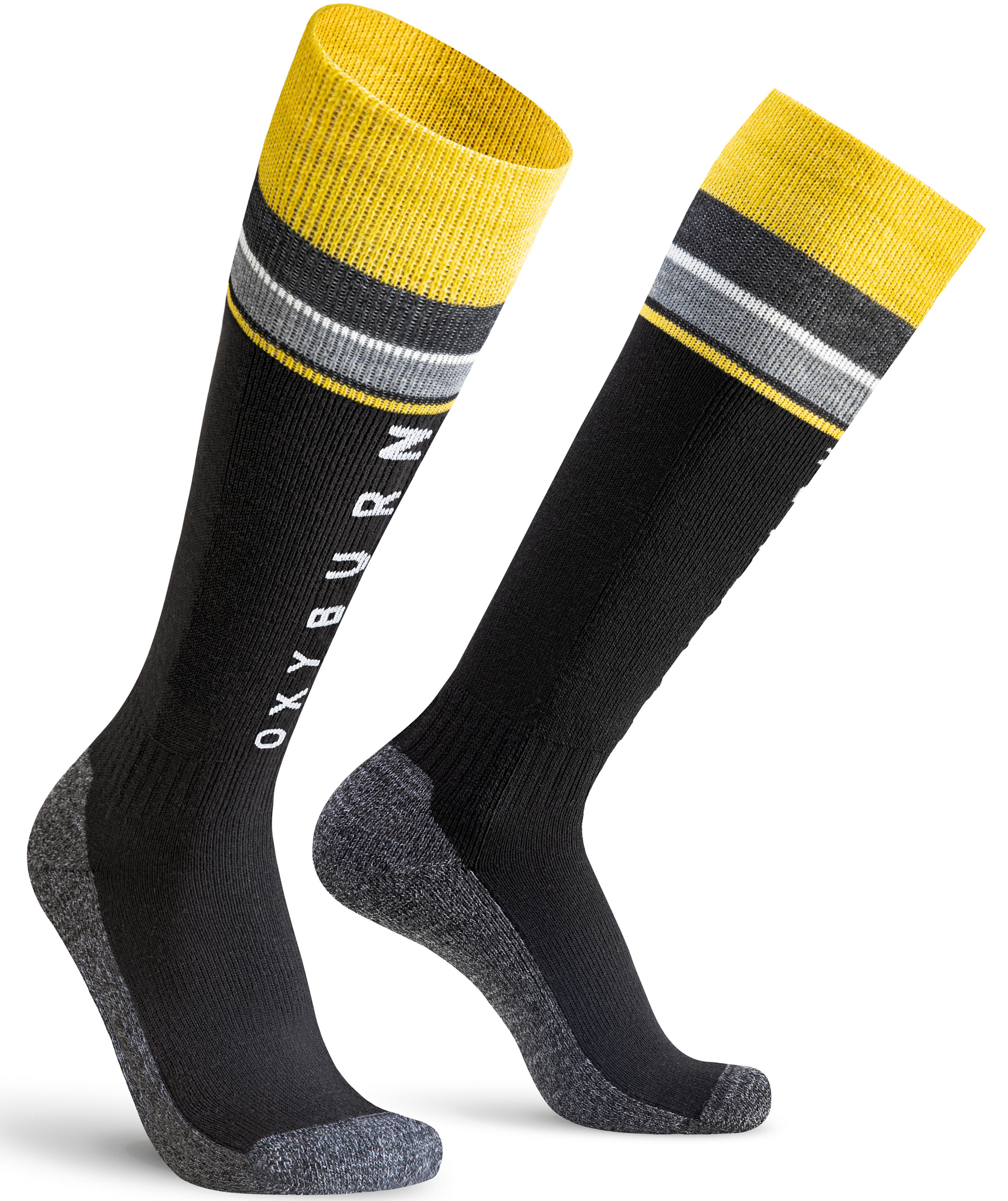 Oxyburn Winter  knee socks, Black/Yellow, large image number 0
