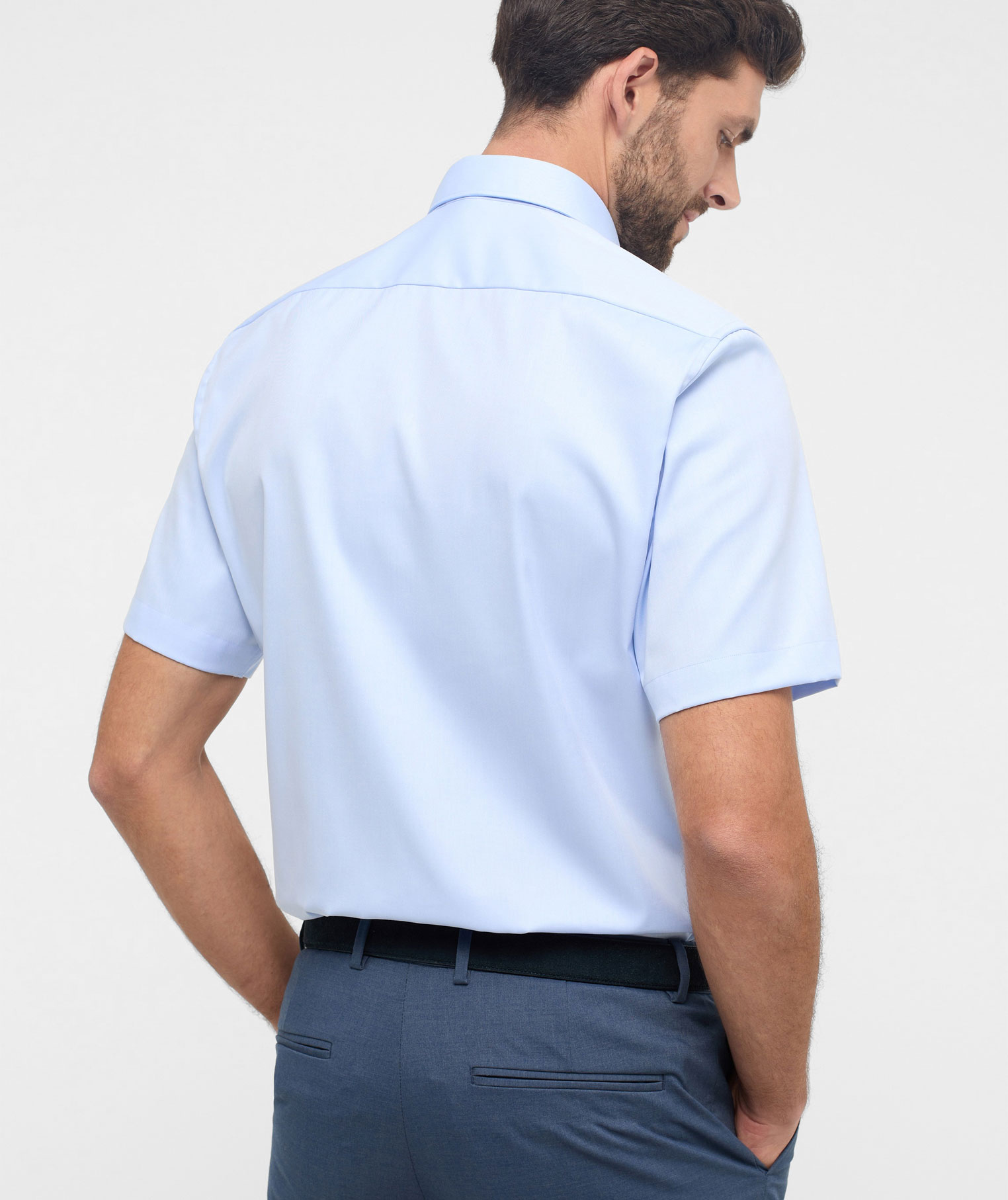 Eterna Cover Modern fit kort&aelig;rmet skjorte, Light blue, large image number 2