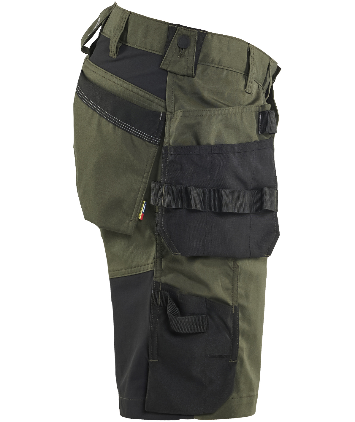 Bl&aring;kl&auml;der&nbsp;h&aring;ndv&aelig;rkershorts, Skovgr&oslash;n/sort, large image number 2