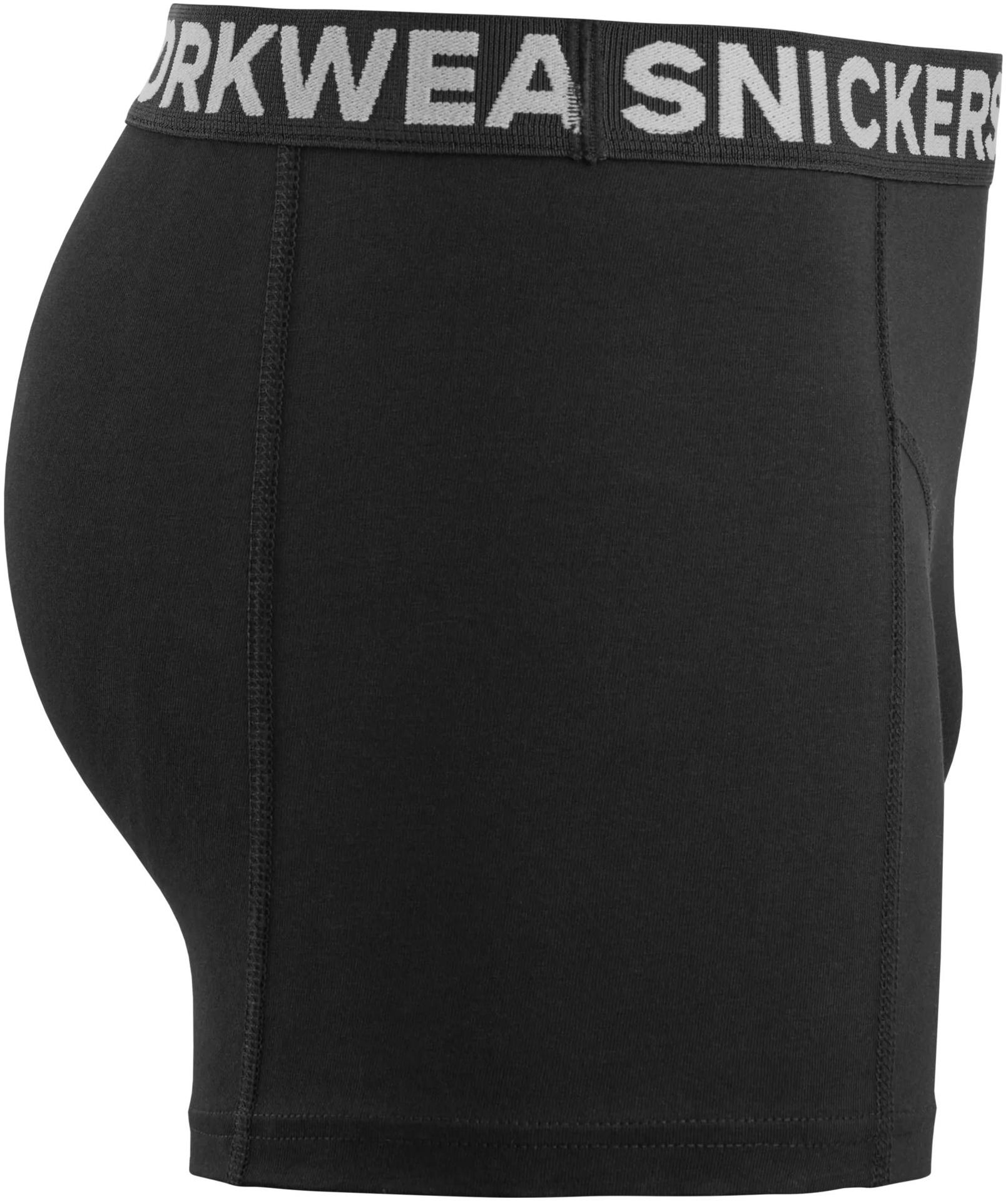 Snickers 2-pak Boxershorts, Black/Black, large image number 3