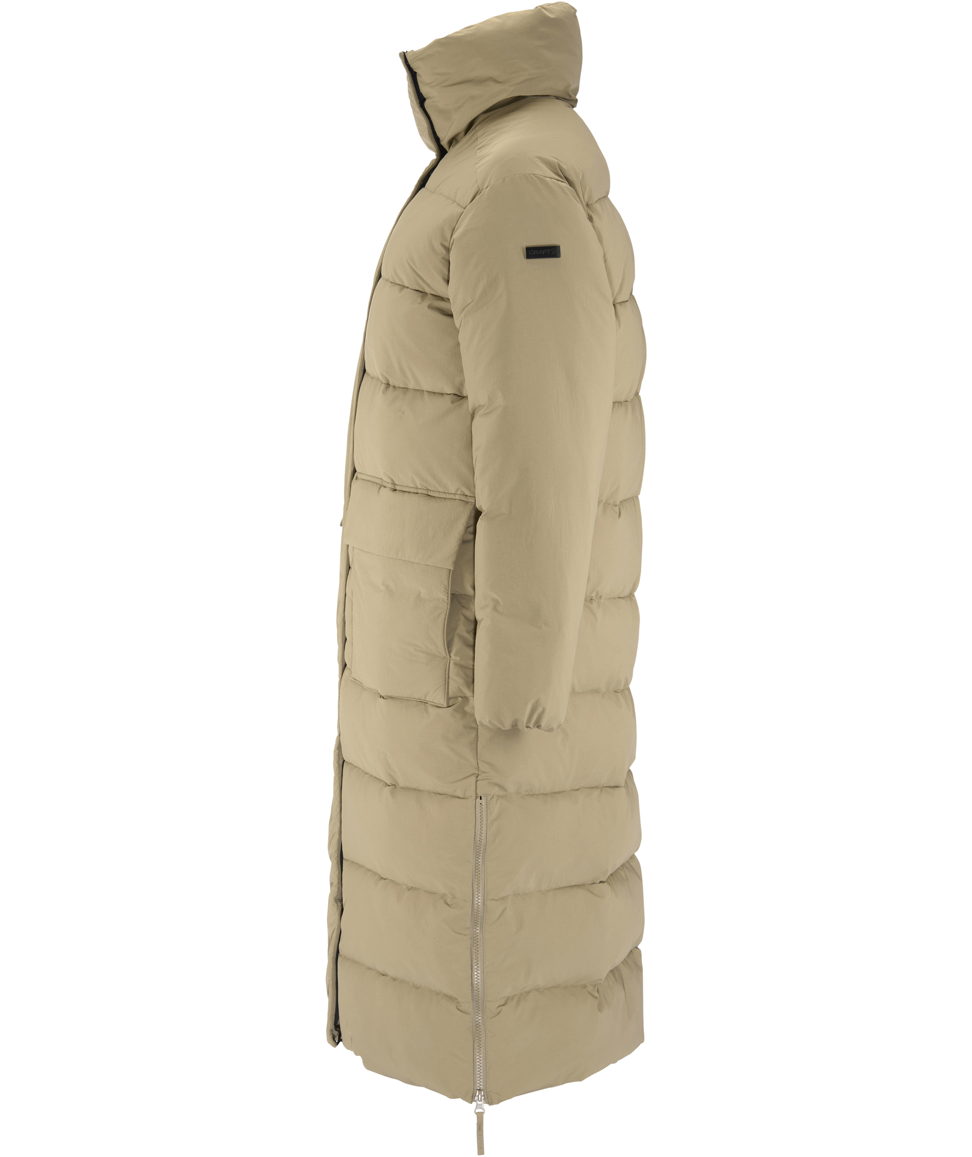 Craft Urban women's long quilted winter jacket, Taupe, large image number 4