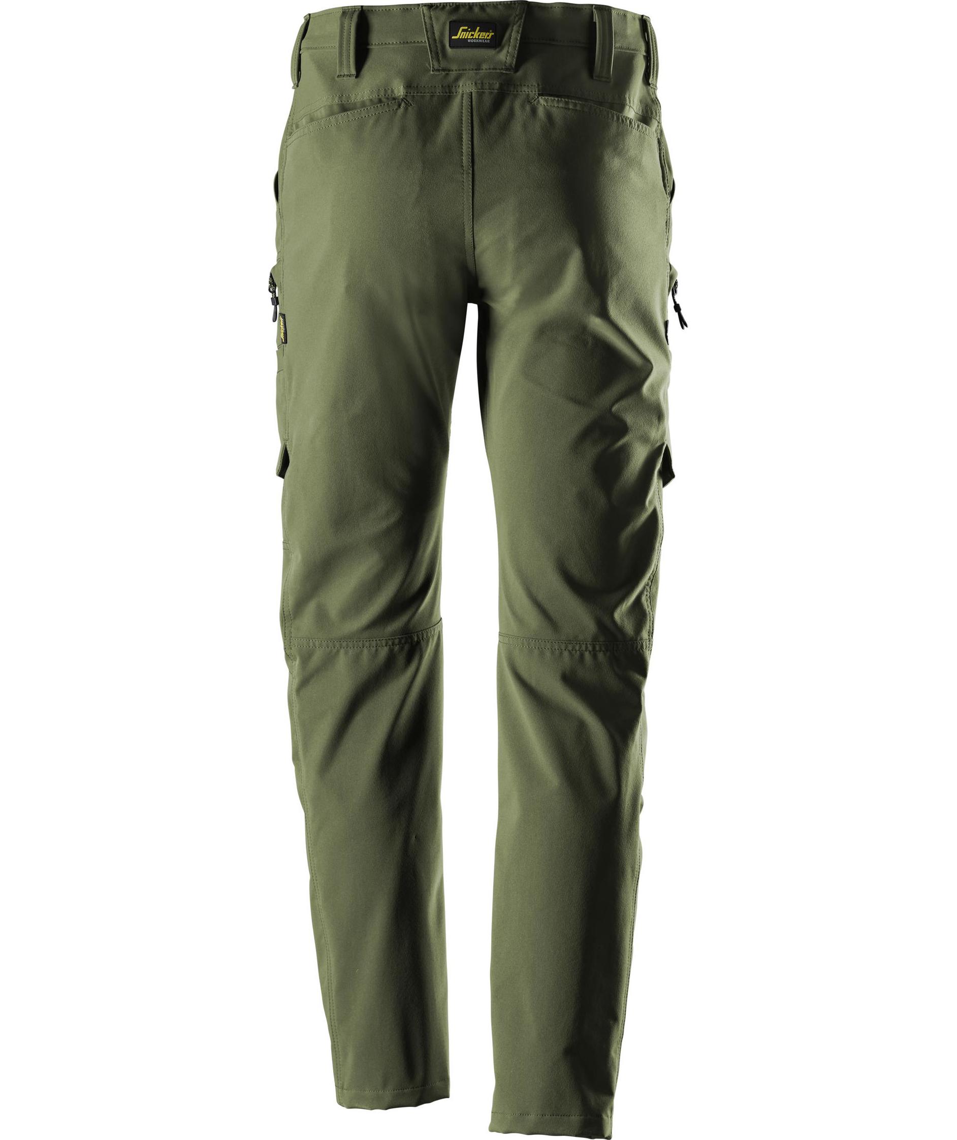 Snickers servicebukse full stretch 6410, Khaki gr&oslash;nn