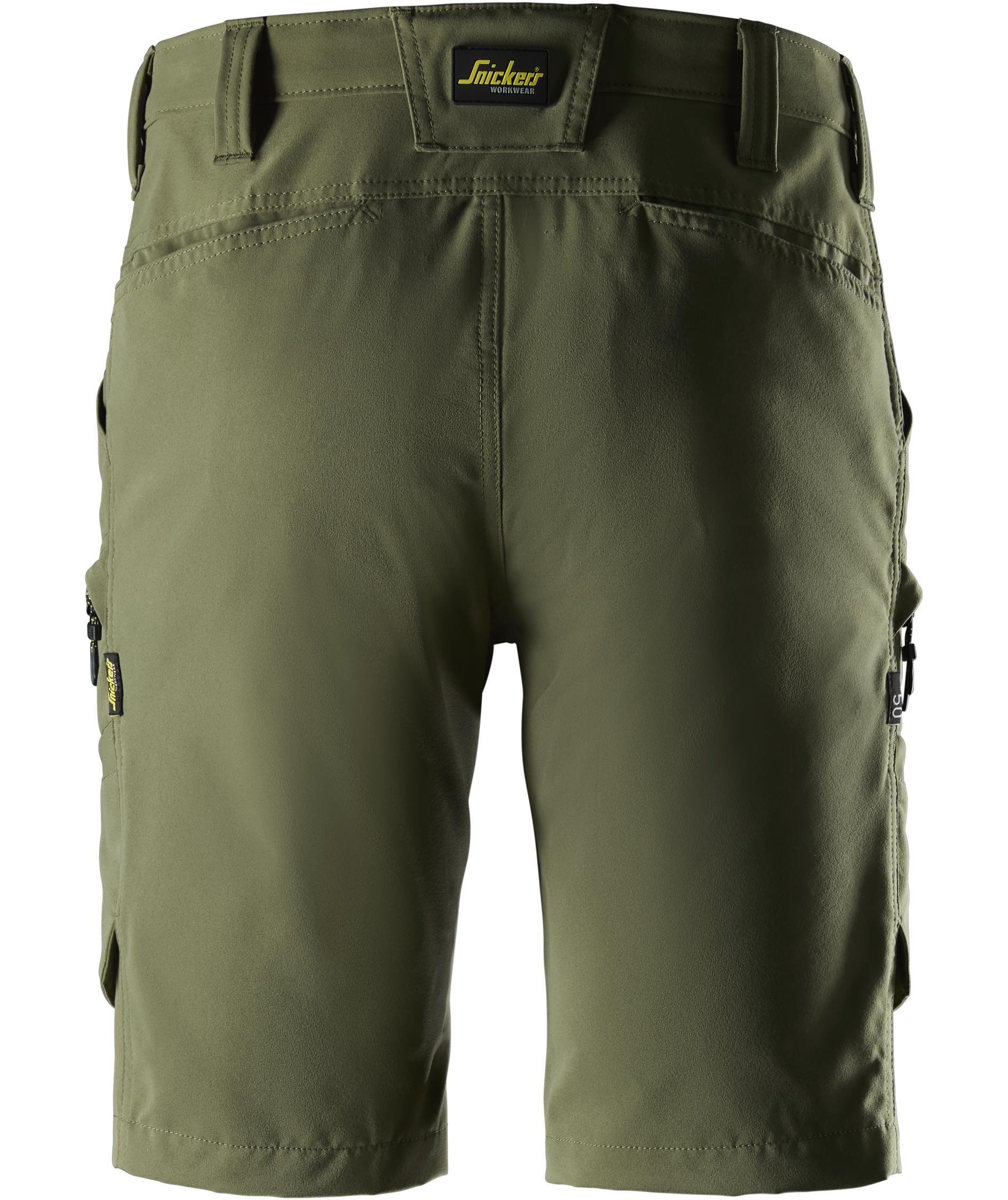 Snickers shorts 6114 full stretch, Khaki gr&oslash;nn, large image number 2