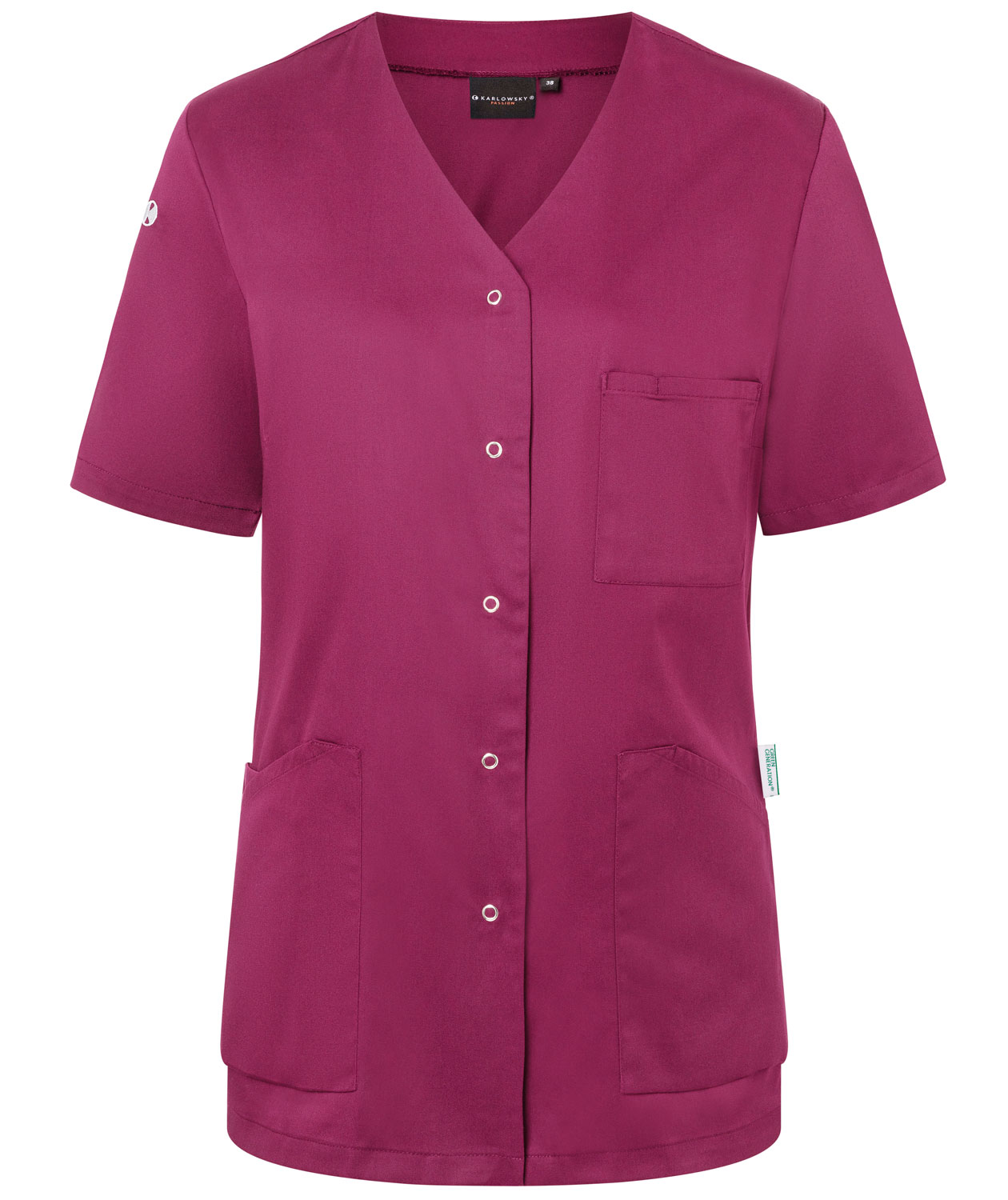 Karlowsky Essential kort&aelig;rmet dame tunika, Fuchsia, Fuchsia, swatch