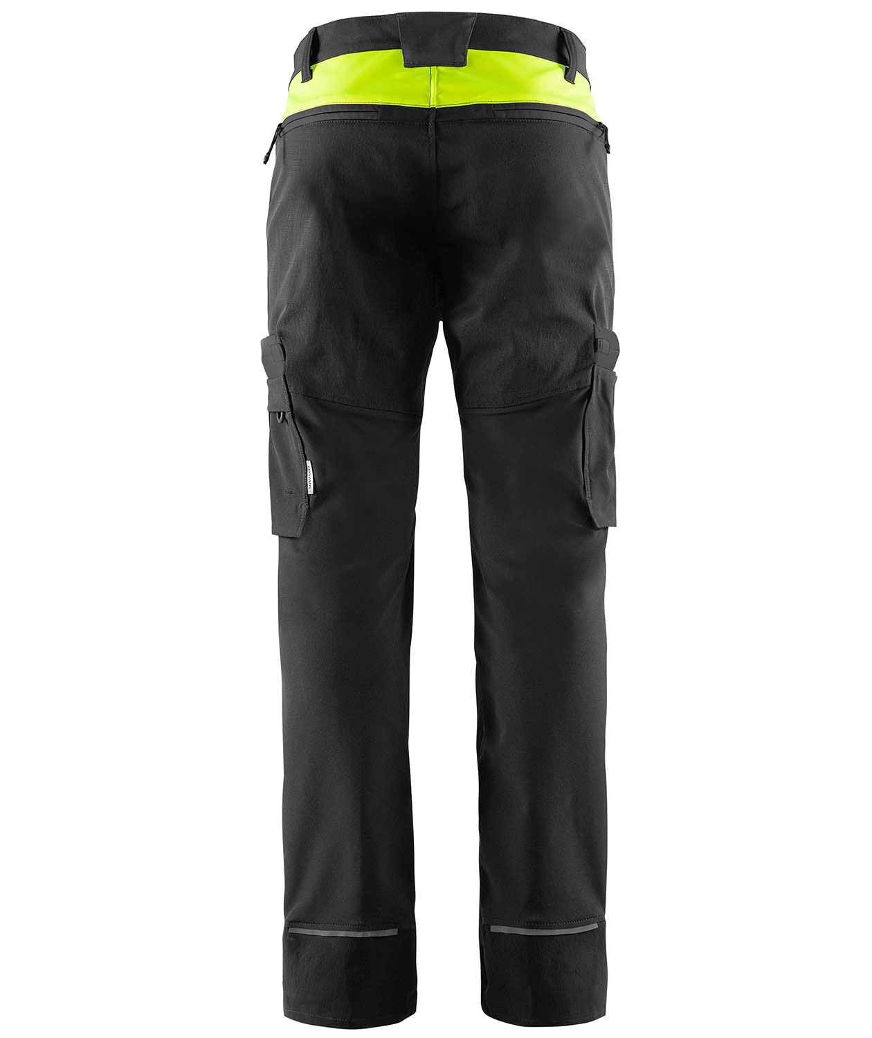 Fristads arbetsbyxa 2653 LWS full stretch, Svart/Varselgul, large image number 3