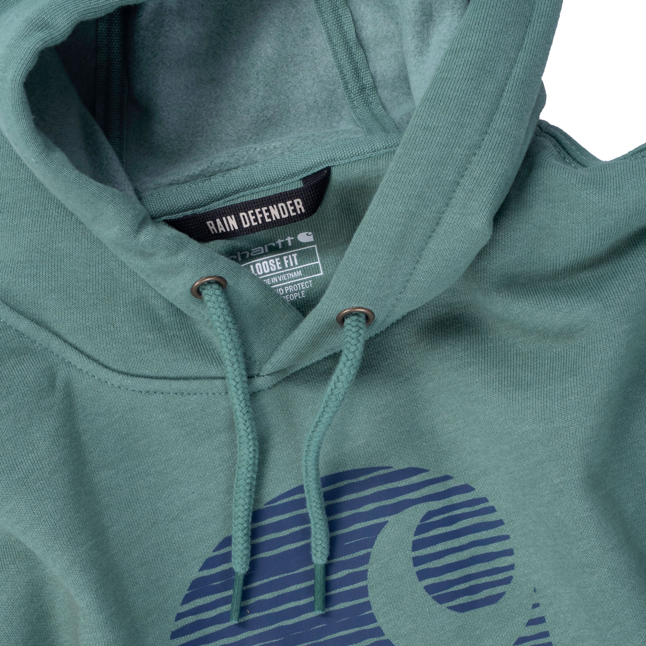 Carhartt Logo h&aelig;ttetr&oslash;je, Slate Green, large image number 3