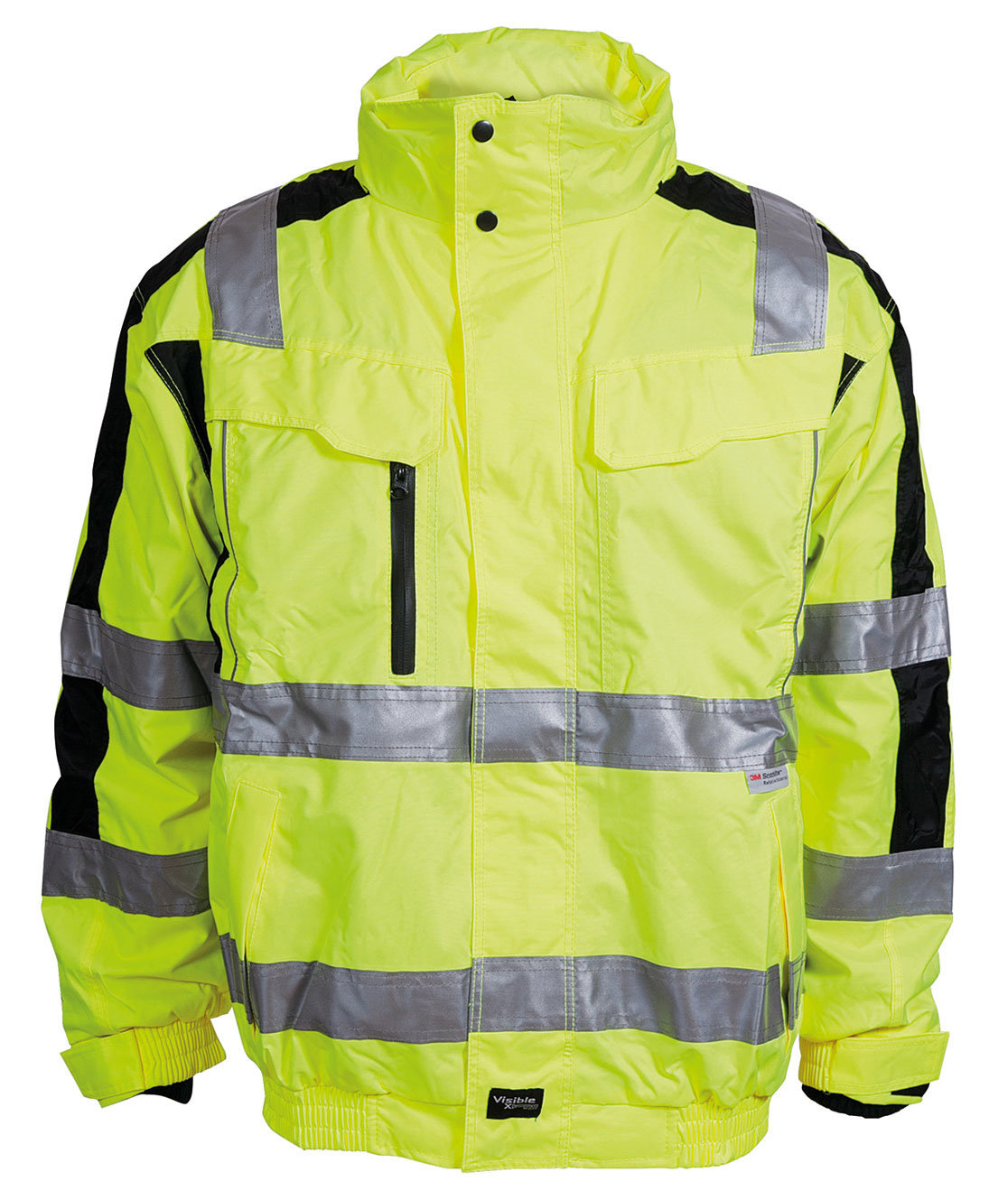 ELKA Visible Xtreme 2-i-1 pilotjakke, Hi-vis Gul/Sort, Hi-vis Gul/Sort, swatch