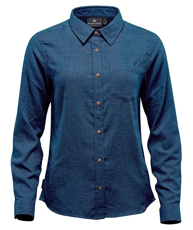 Stormtech Cambridge flanellskjorta dam, Marinbl&aring;