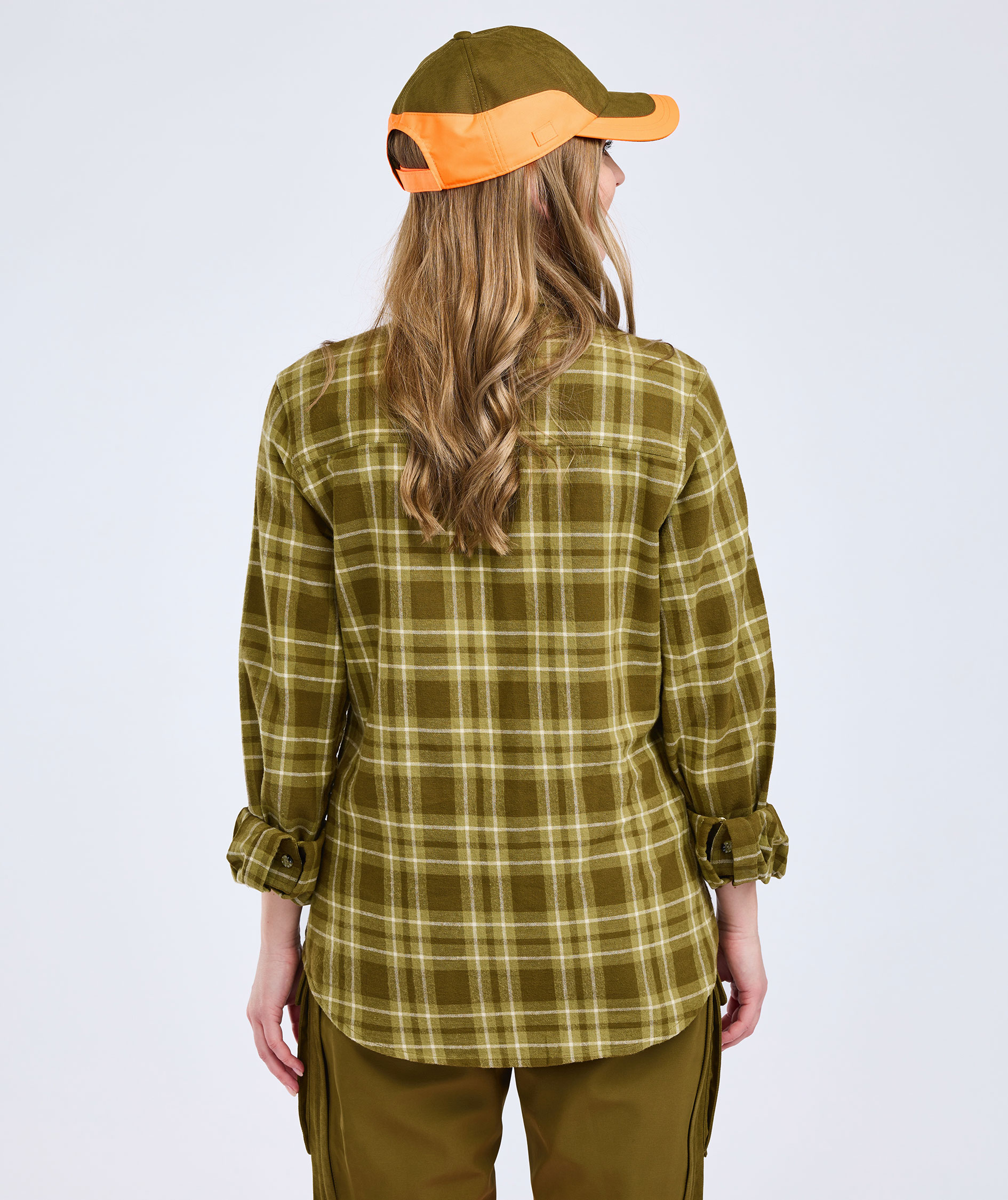 Pinewood H&auml;rjedalen dame flannelskjorte, Olive green, large image number 3