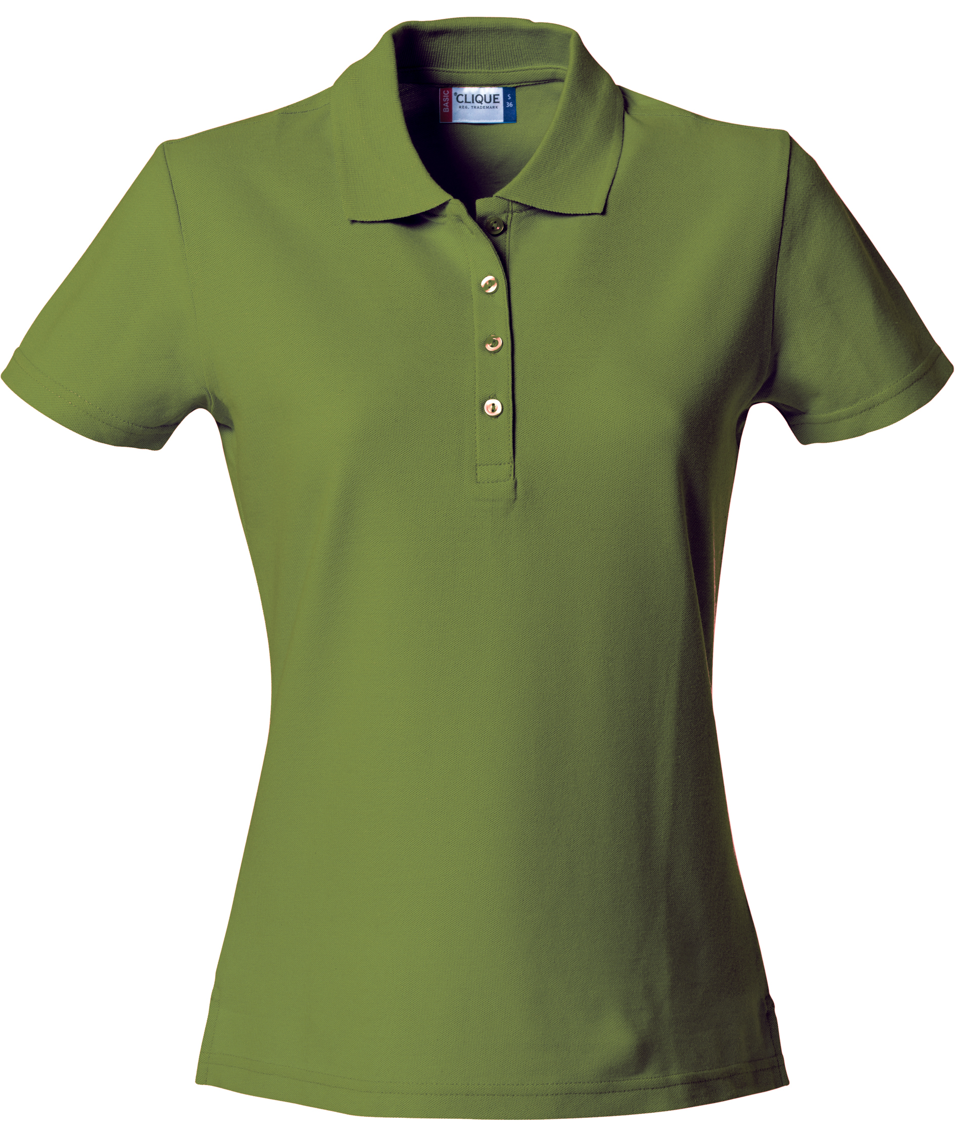 Clique Basic dame polo T-Skjorte, Army Green, Army Green, swatch