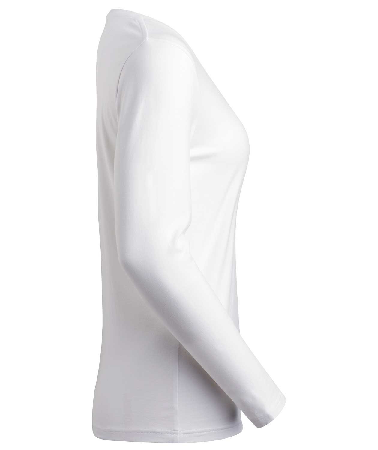 South West Lily ekologisk l&aring;ng&auml;rmad T-shirt dam, Vit, large image number 2