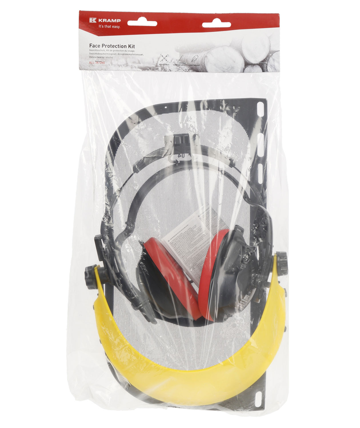 Kramp visirpaket med n&auml;tvisir, Gul/Svart, Gul/Svart, large image number 2