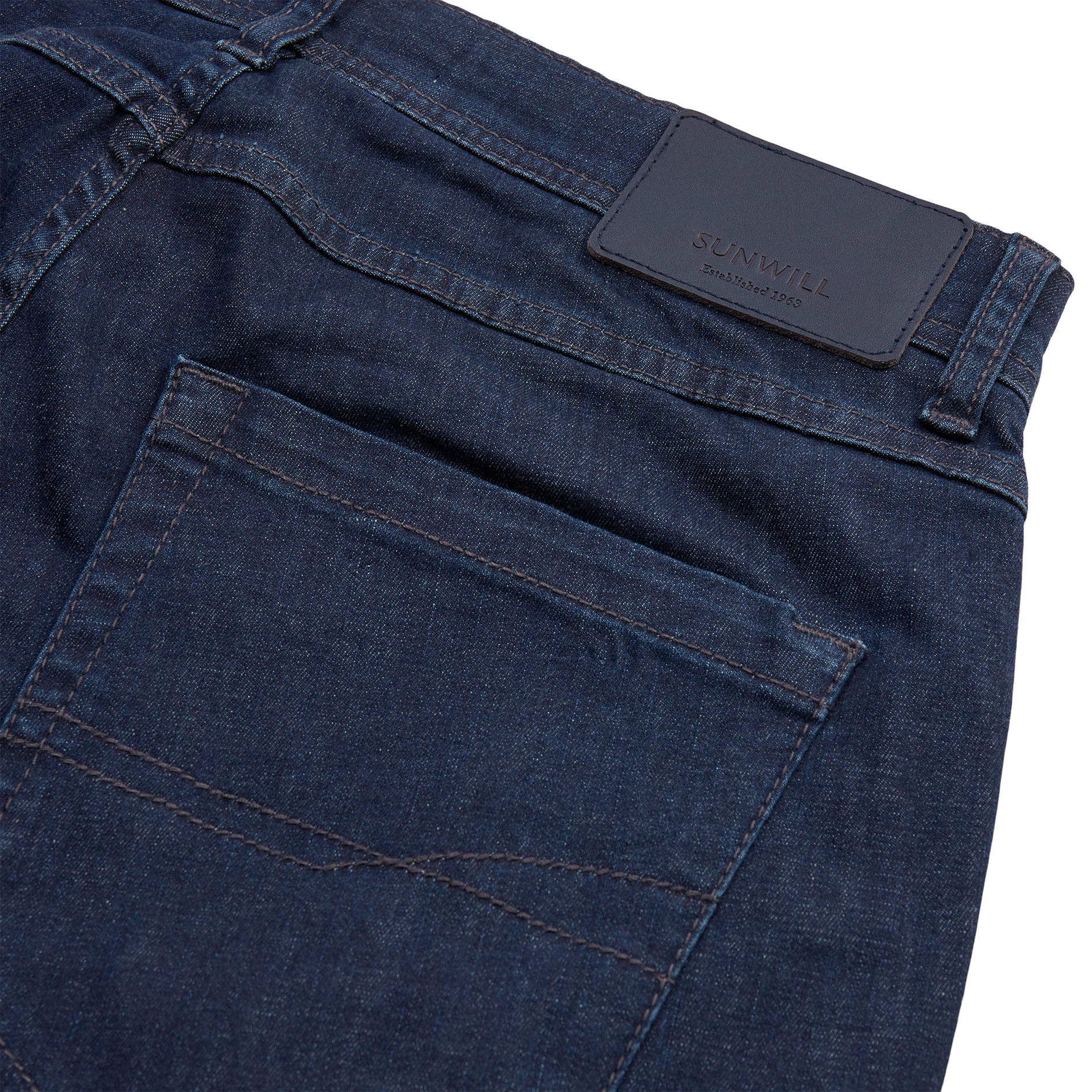 Sunwill Super Stretch Light Weight Fitted jeans, Dark navy, large image number 3