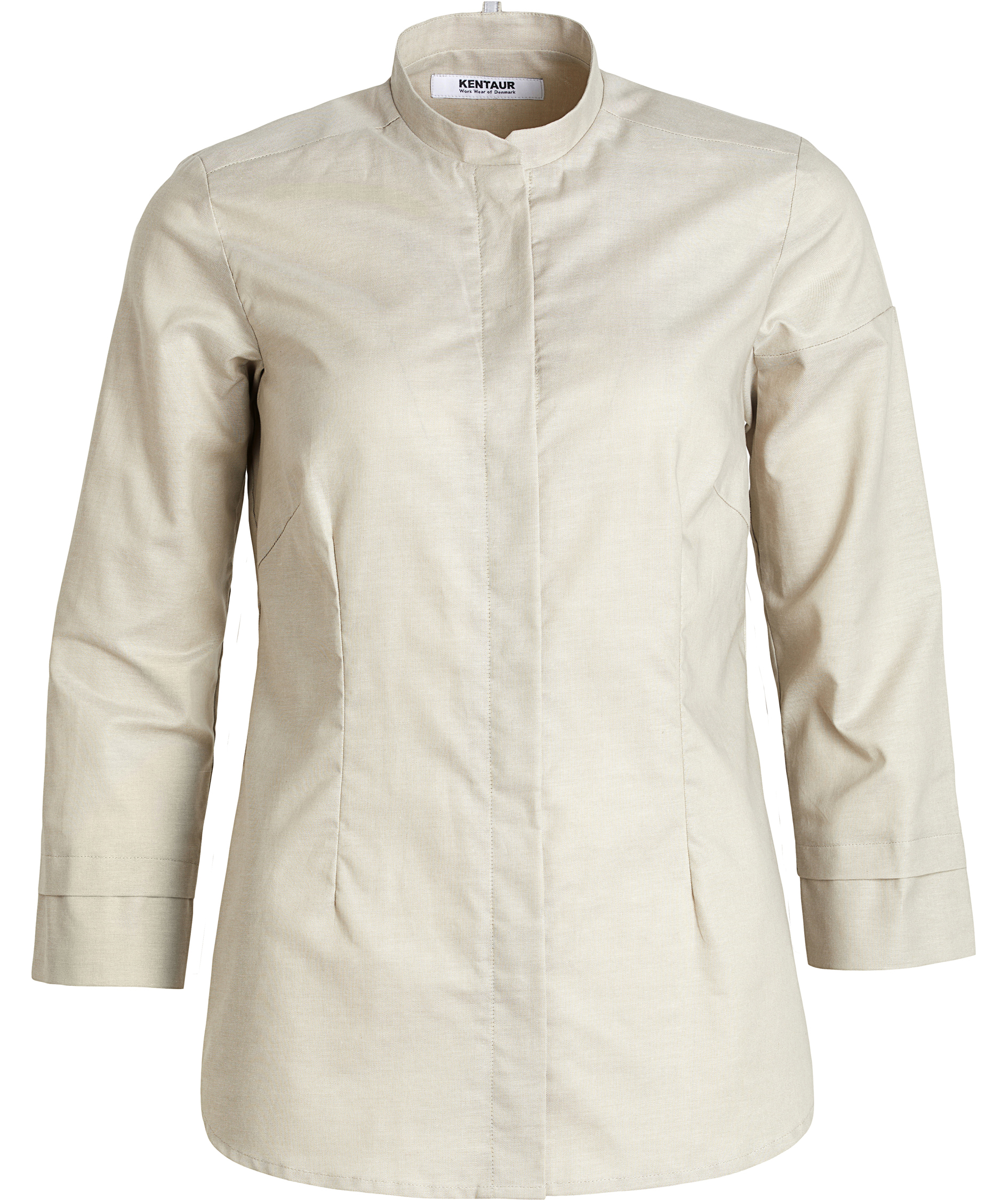 Kentaur oxford dameskjorte, 7/8 ermer, Sand