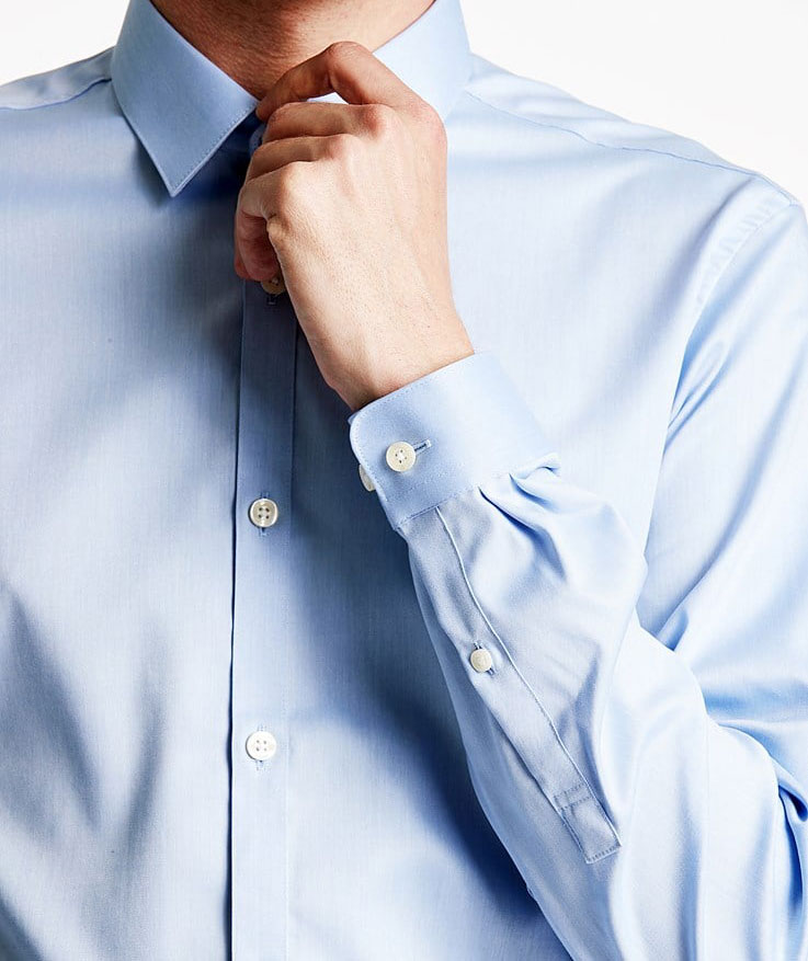 Lindbergh Twill Stretch Slim fit skjorta, Ljusbl&aring;, large image number 4