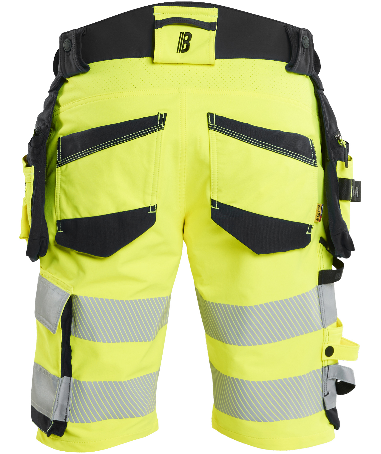 Bl&aring;kl&auml;der Handwerkershorts full stretch, Hi-vis Gelb/Schwarz, large image number 1