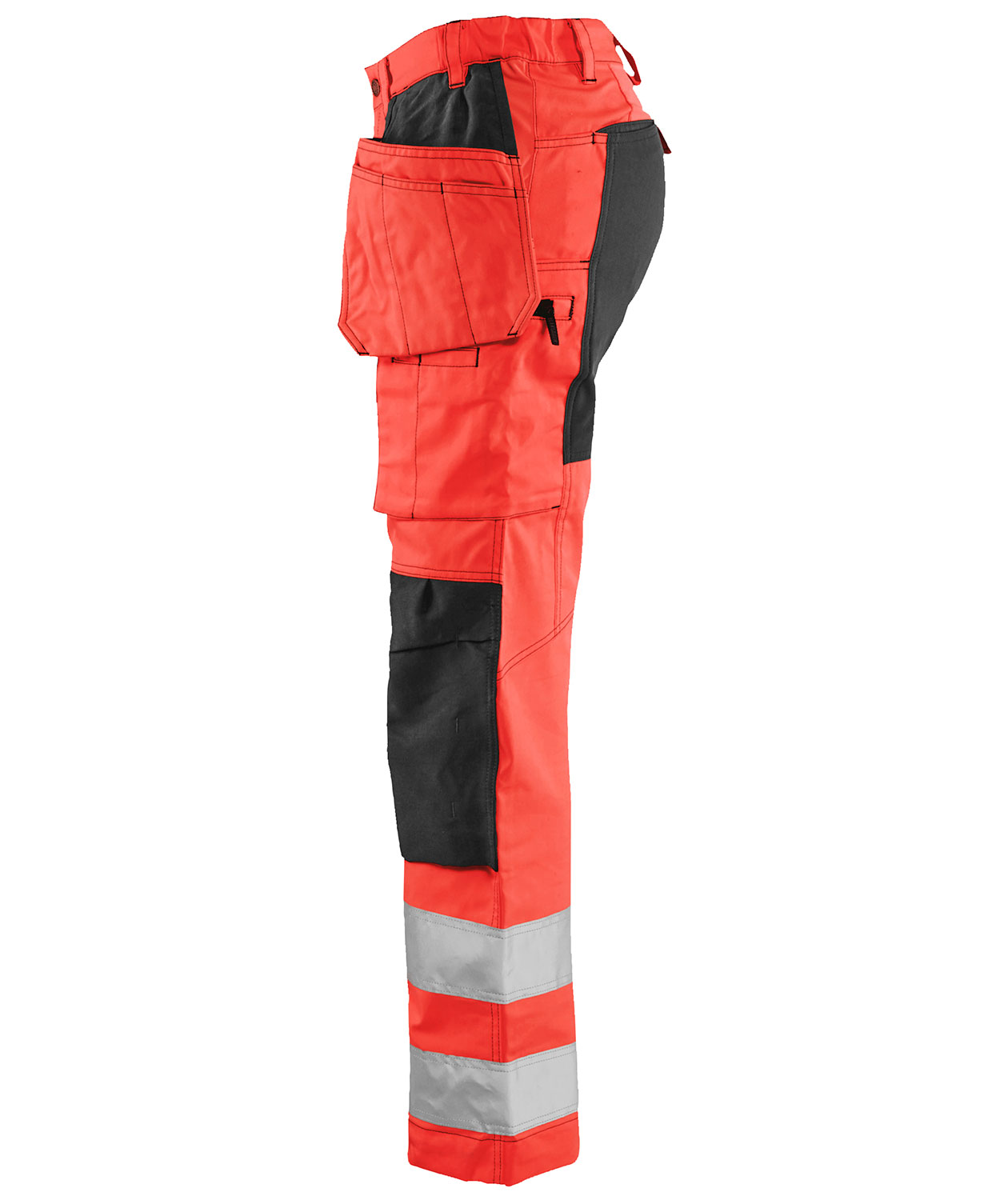 Bl&aring;kl&auml;der women's stretch craftsman trousers, Hi-Vis red/black, large image number 3