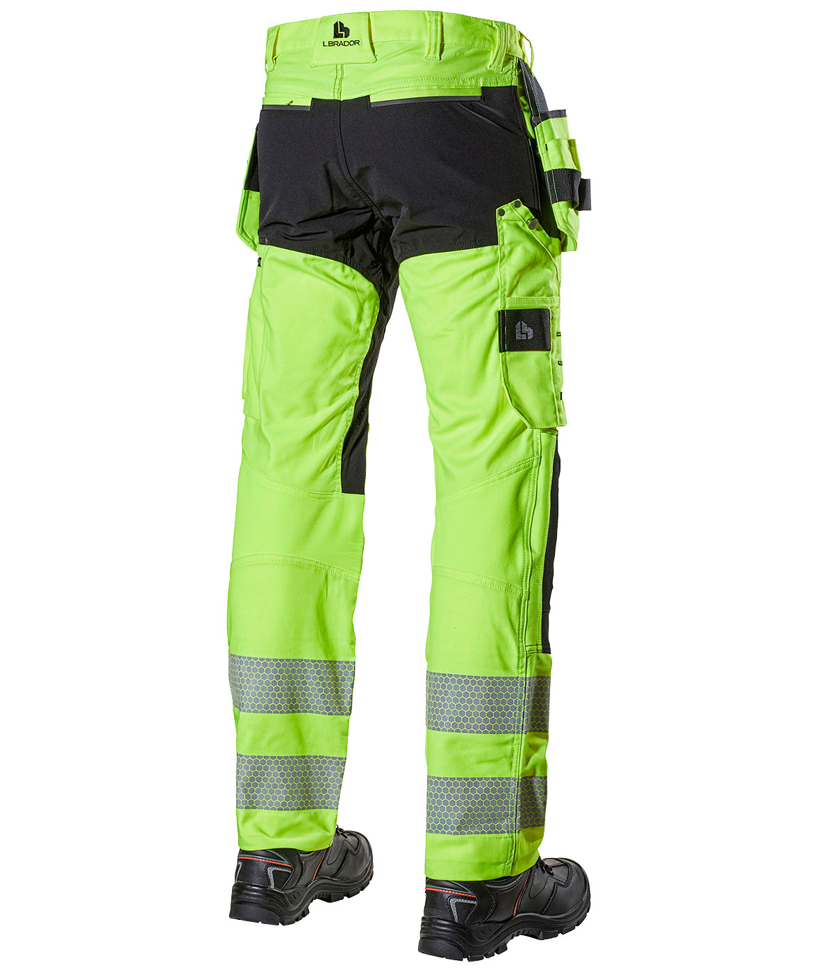 L.Brador hantverksbyxa 1072PB, Varsel Gul/Svart