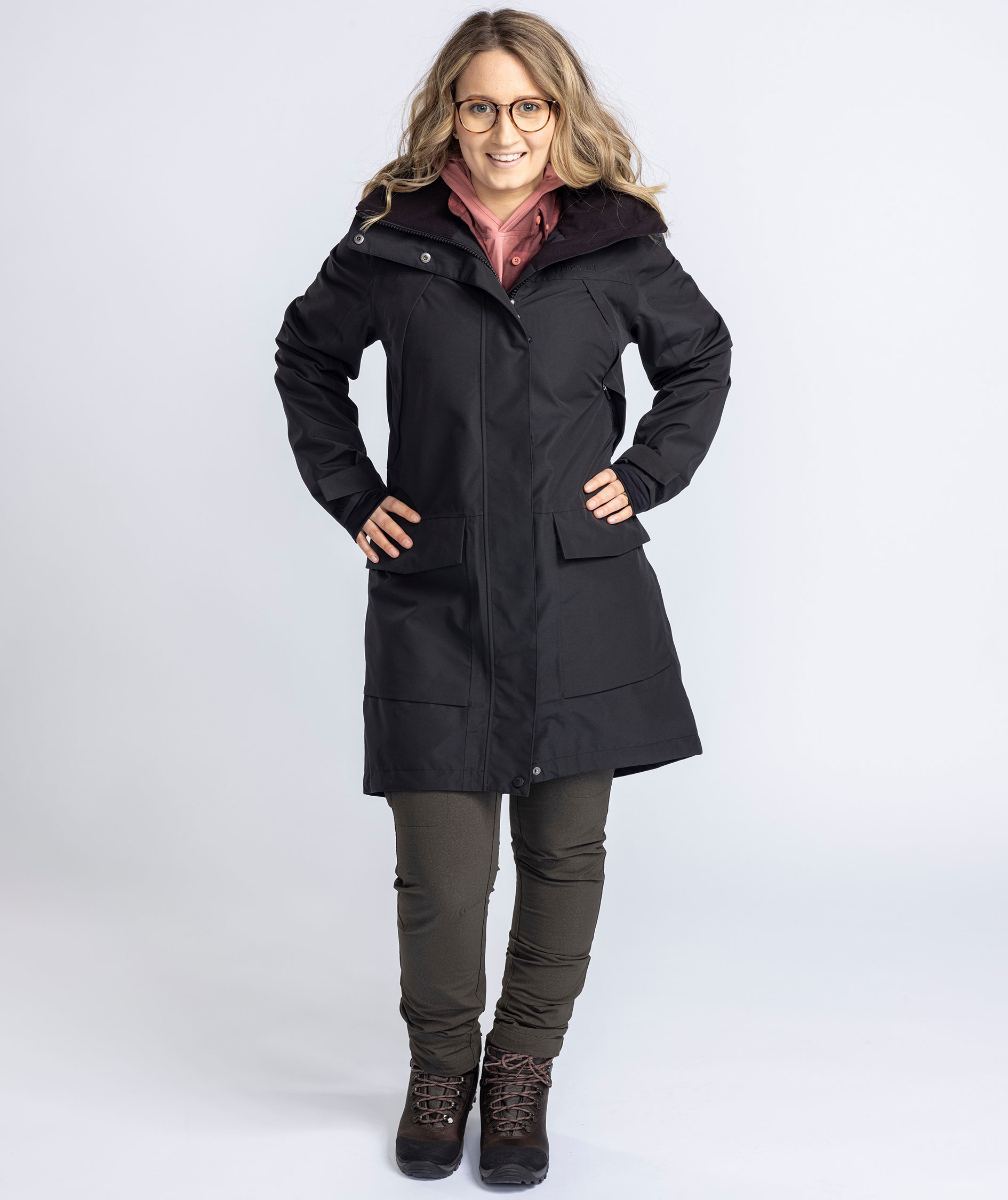 Pinewood dame regnparka, Black, large image number 9