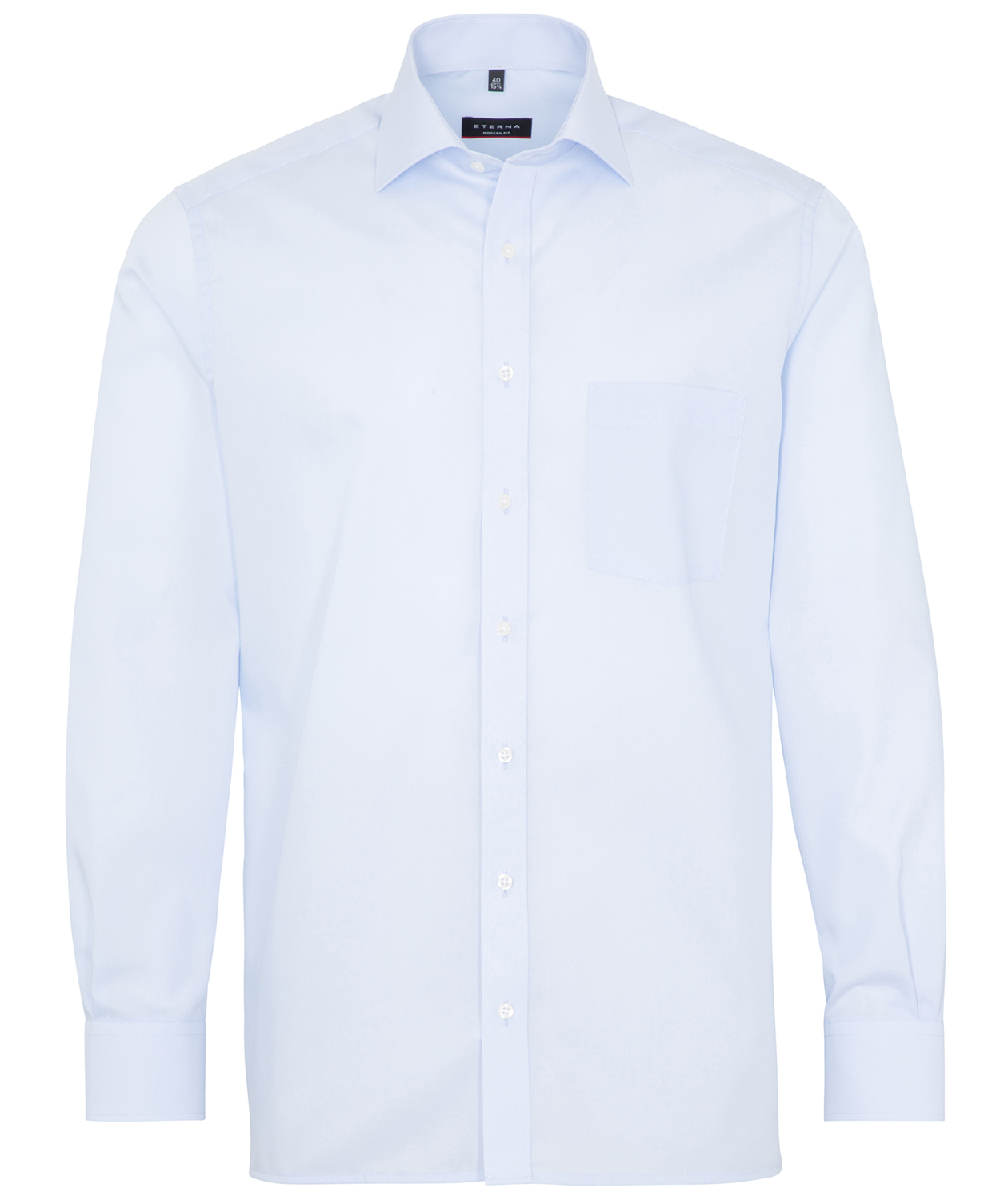 Eterna Uni Modern fit Poplin skjorta, Ljus Bl&aring;