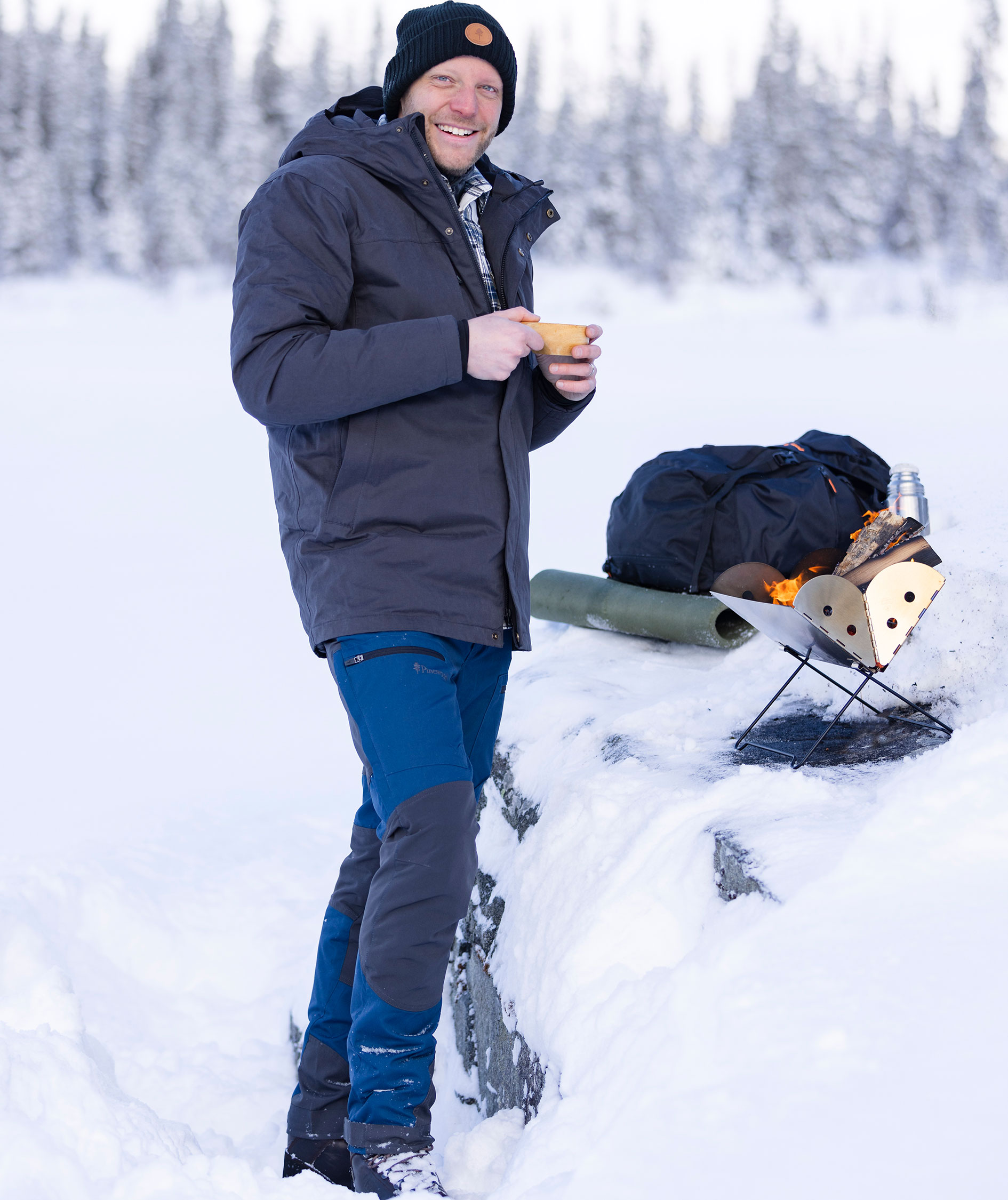 Pinewood Caribou TC bukser, Deep Dive/Dark Anthracite, large image number 10