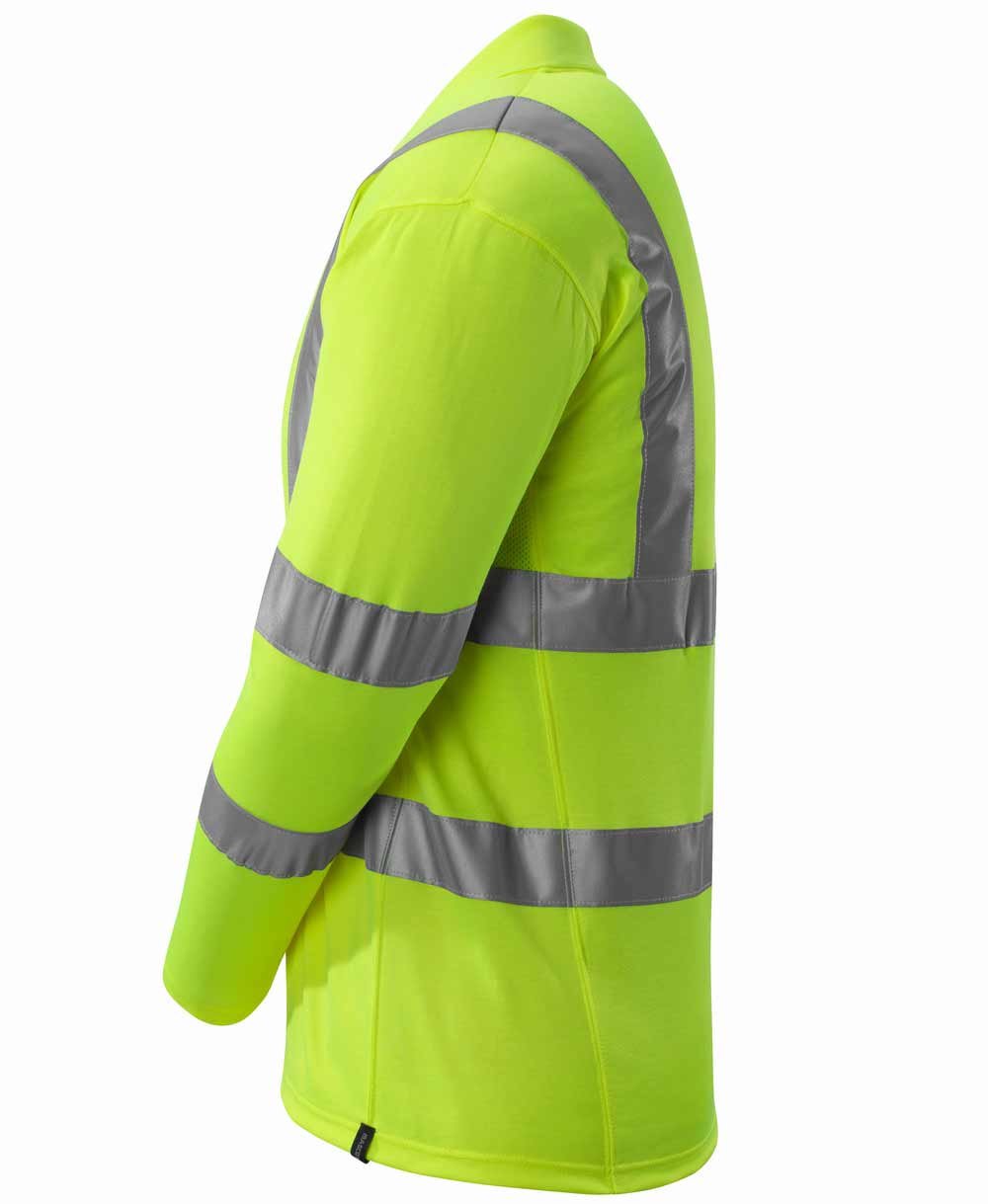 Mascot Safe Classic long-sleeved polo shirt, Hi-Vis Yellow, large image number 2