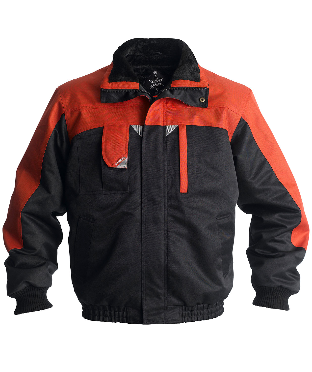 Engel pilotjacka, Svart/R&ouml;d