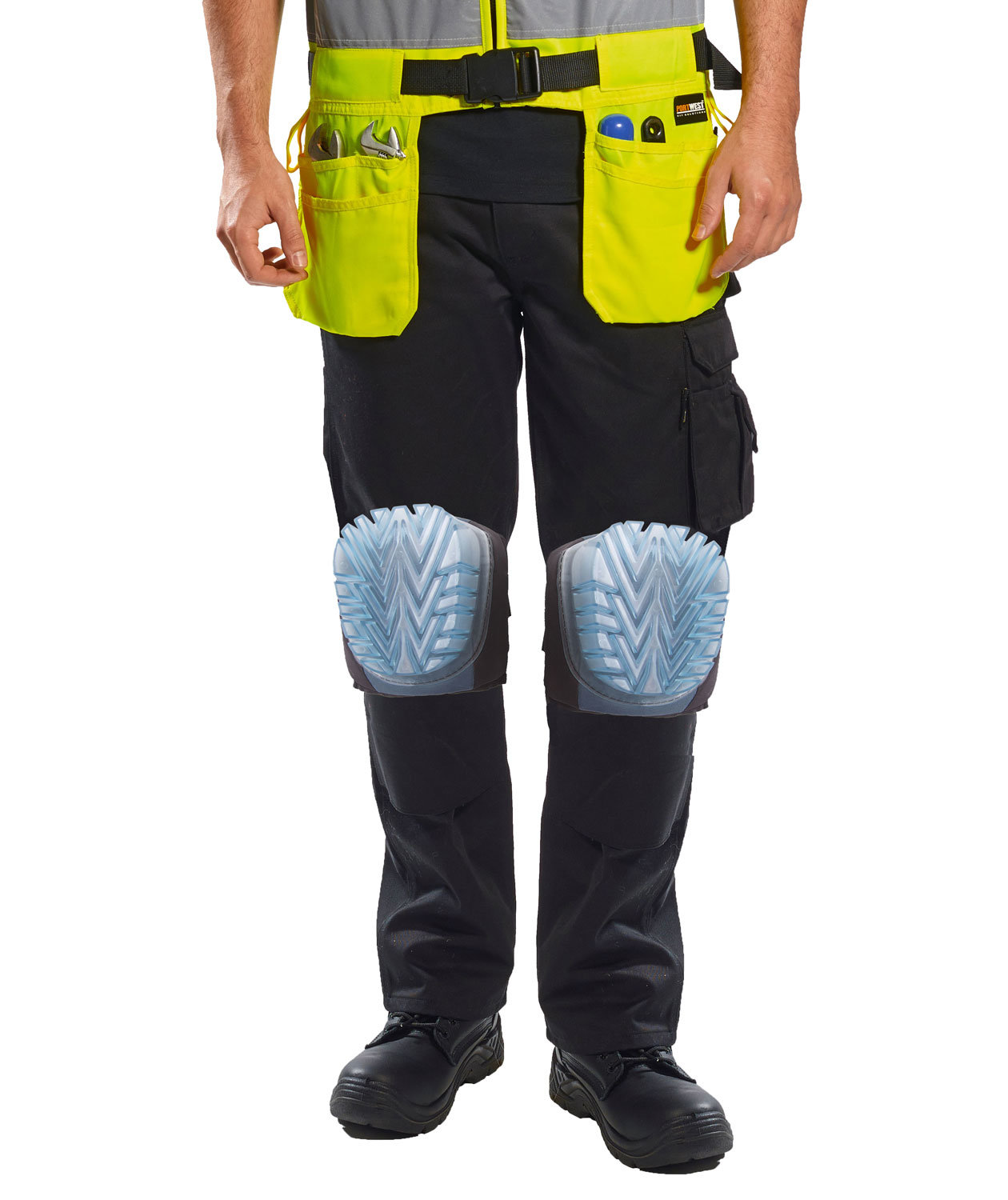 Portwest KP40 ultimate gele kn&auml;skydd, Svart, large image number 3