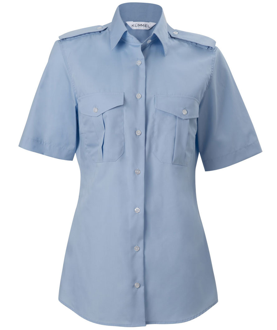 K&uuml;mmel Lisa Classic fit kort&auml;rmad pilotskjorta dam, Ljusbl&aring;