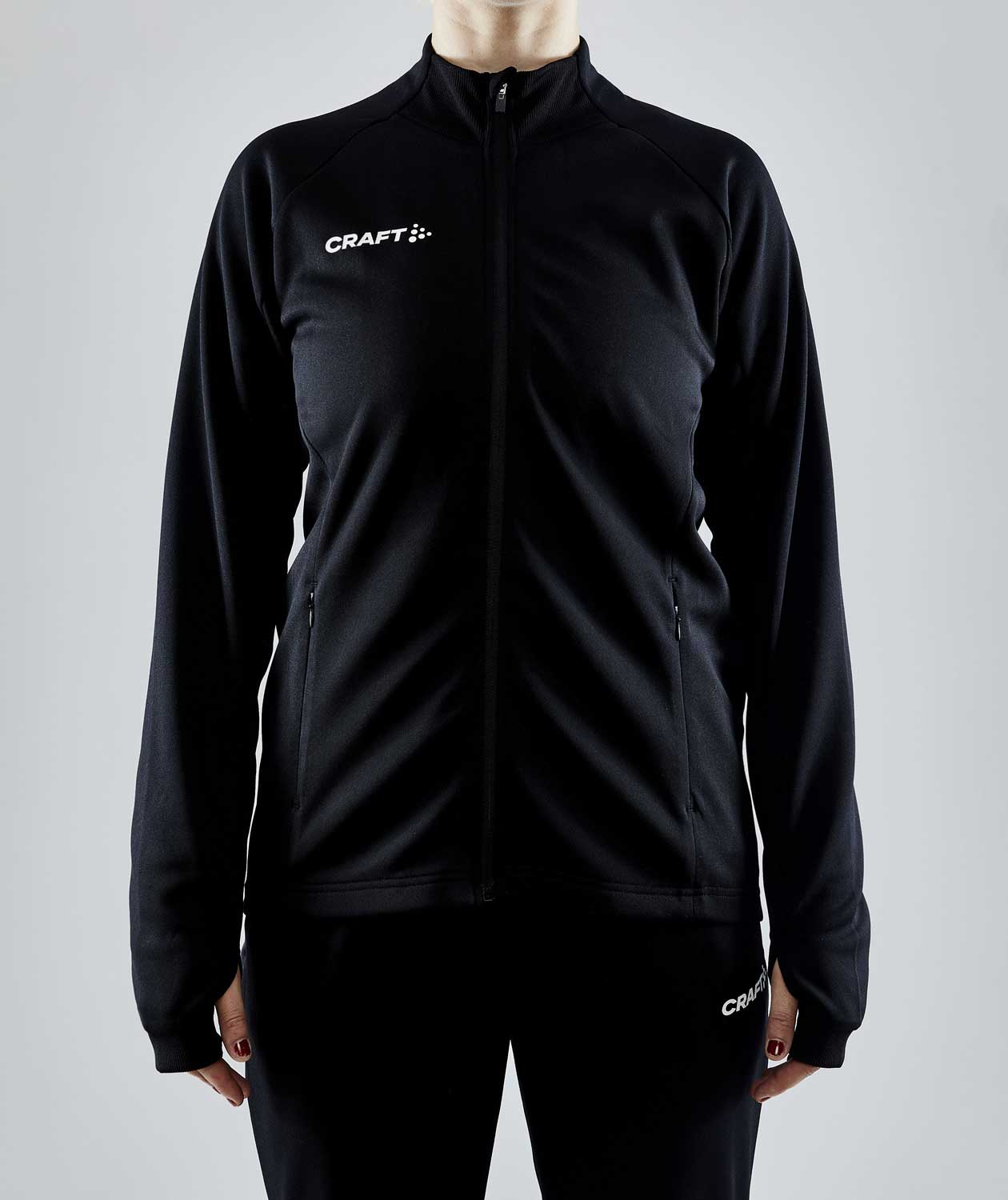 Craft Evolve Full Zip dame sweatshirt, Sort