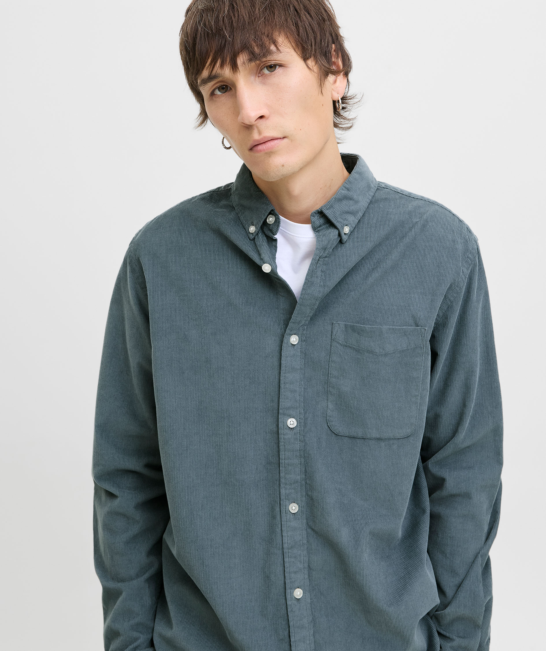 Jack & Jones JJECLASSIC Corduroy skjorte, Stormy Weather