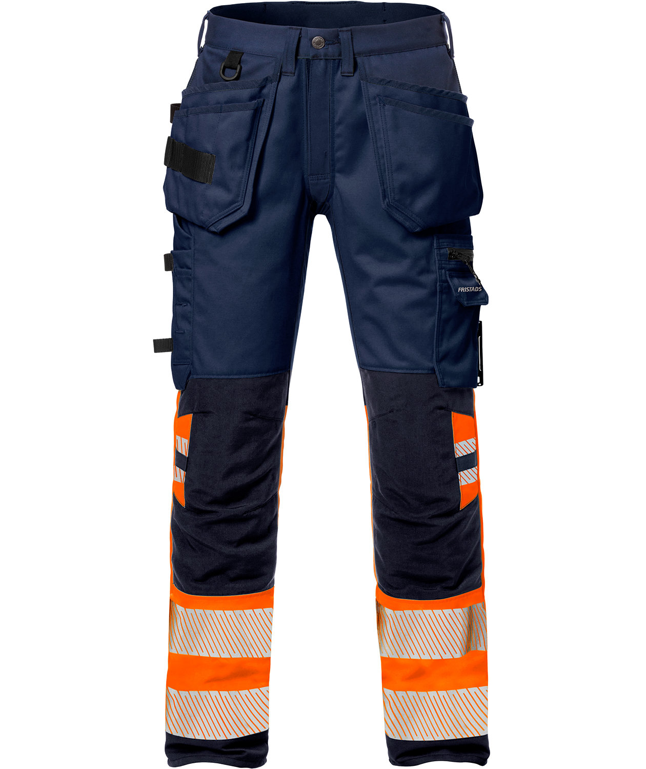 Fristads h&aring;ndverkerbukse 2706 PLU, Svart/Hi-Vis Gul, large image number 0