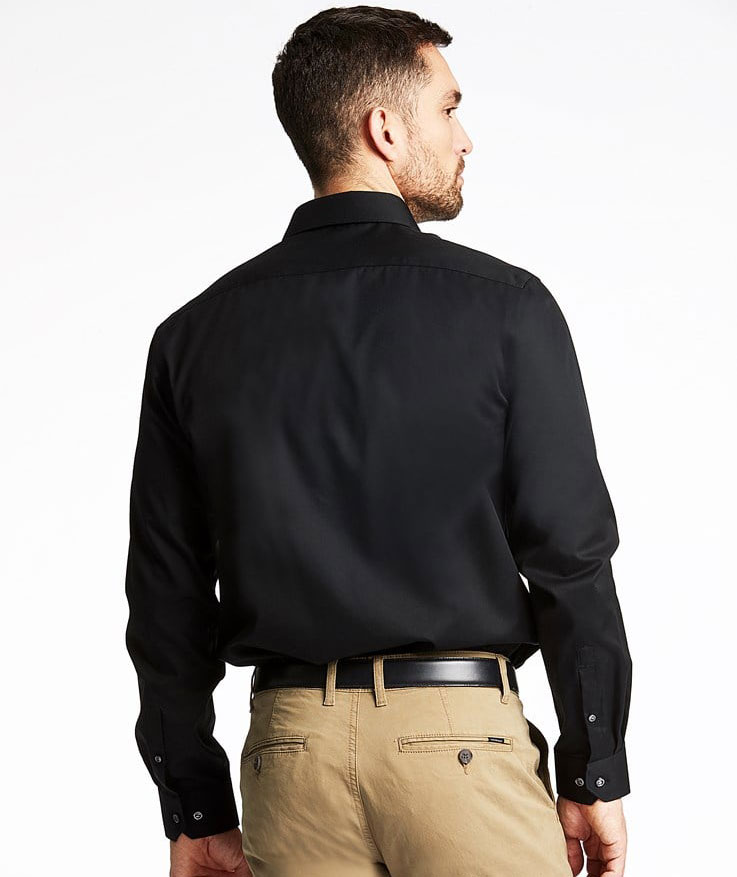 Lindbergh Fine Twill Modern fit shirt, Black, large image number 3