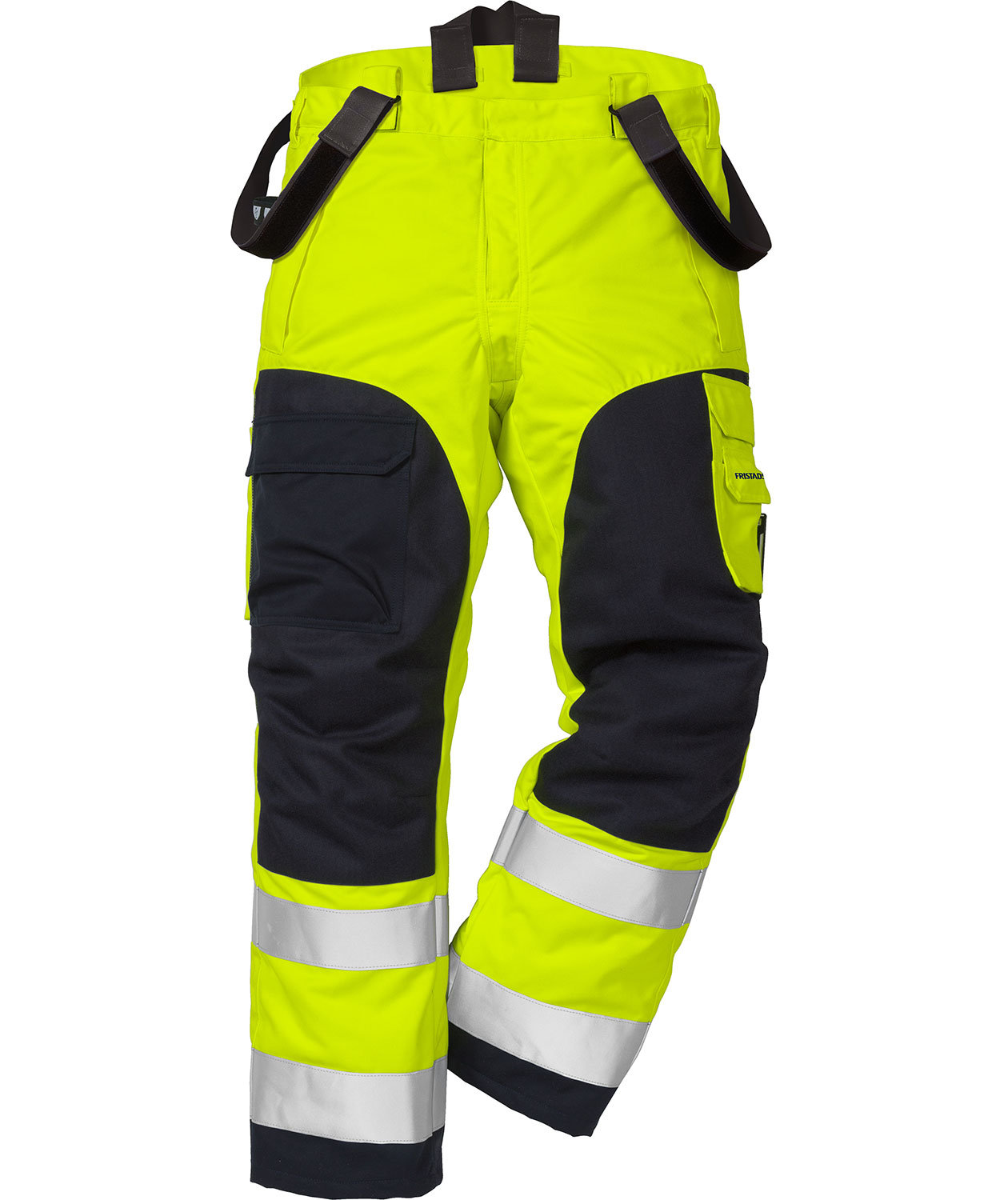 Fristads Flamestat vinterbukse, Hi-vis gul/marinebl&aring;